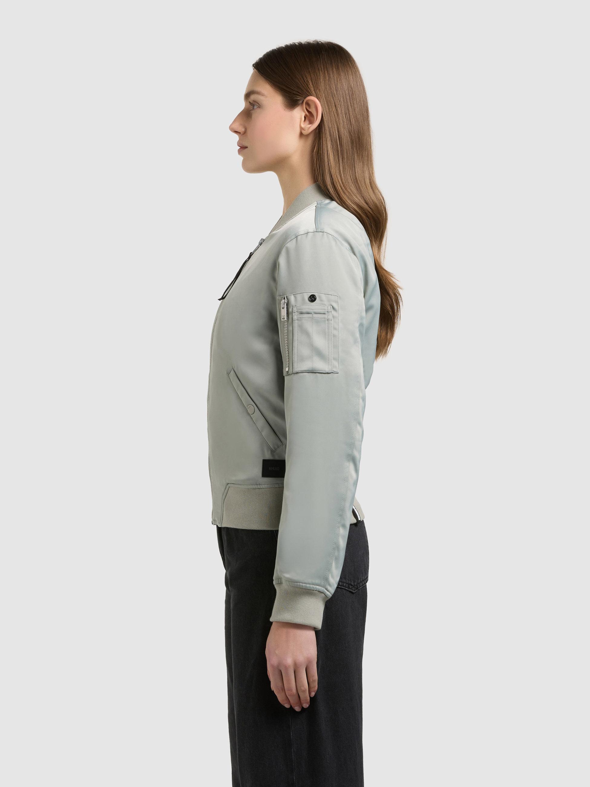 Seidige Bomberjacke "Beth" Cloud Green