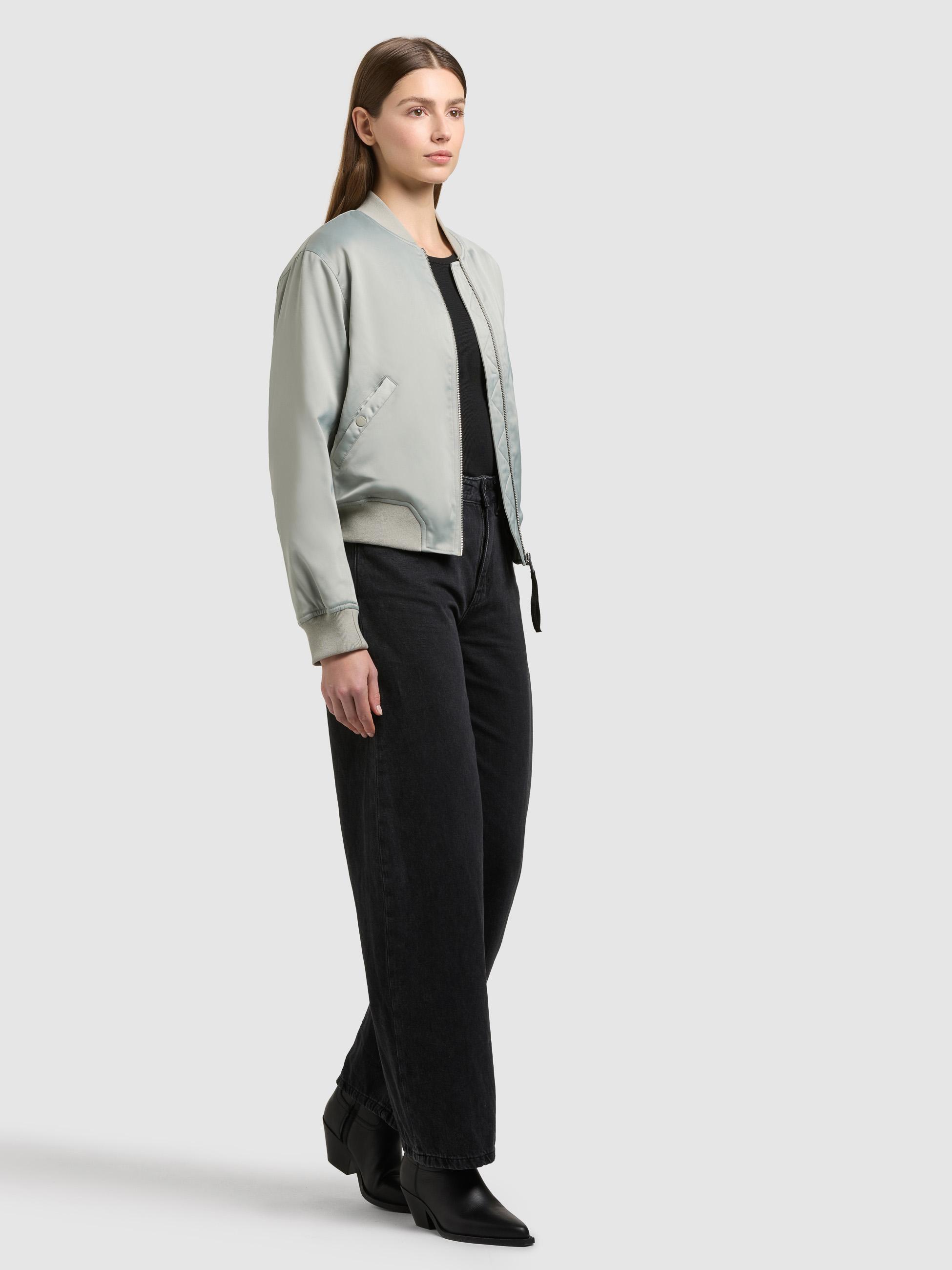 Seidige Bomberjacke "Beth" Cloud Green