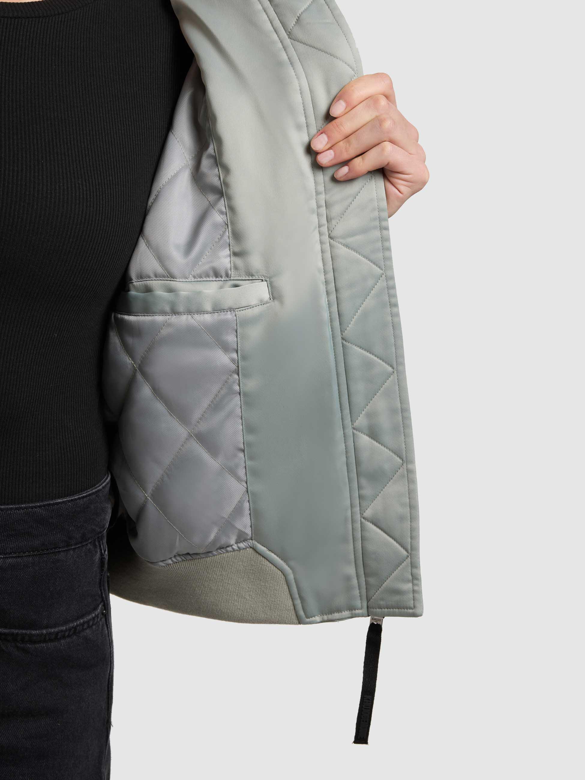 Seidige Bomberjacke "Beth" Cloud Green