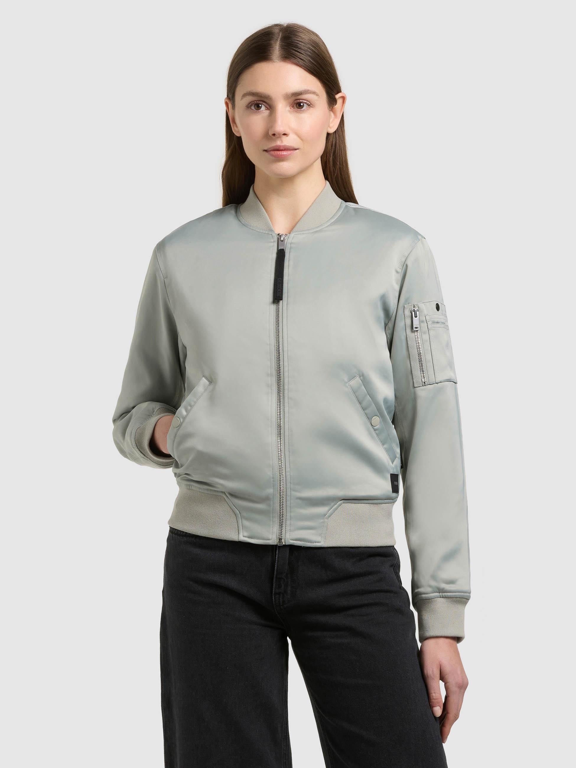 Seidige Bomberjacke "Beth" Cloud Green