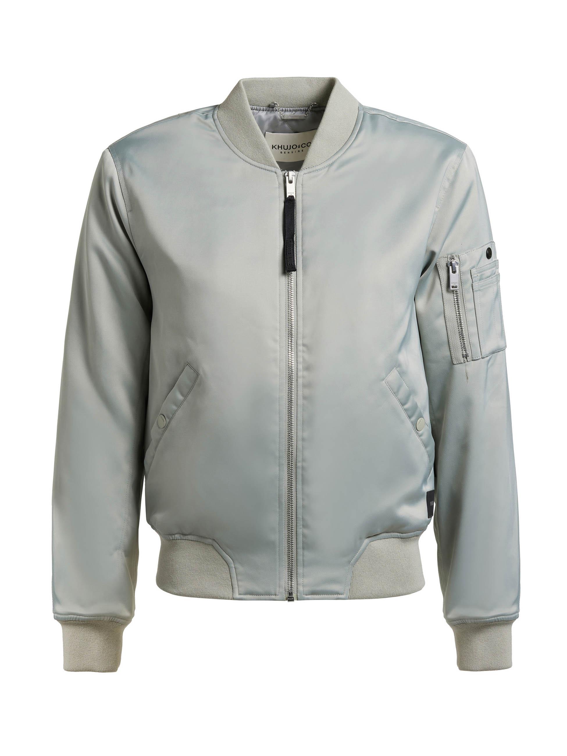 Seidige Bomberjacke "Beth" Cloud Green