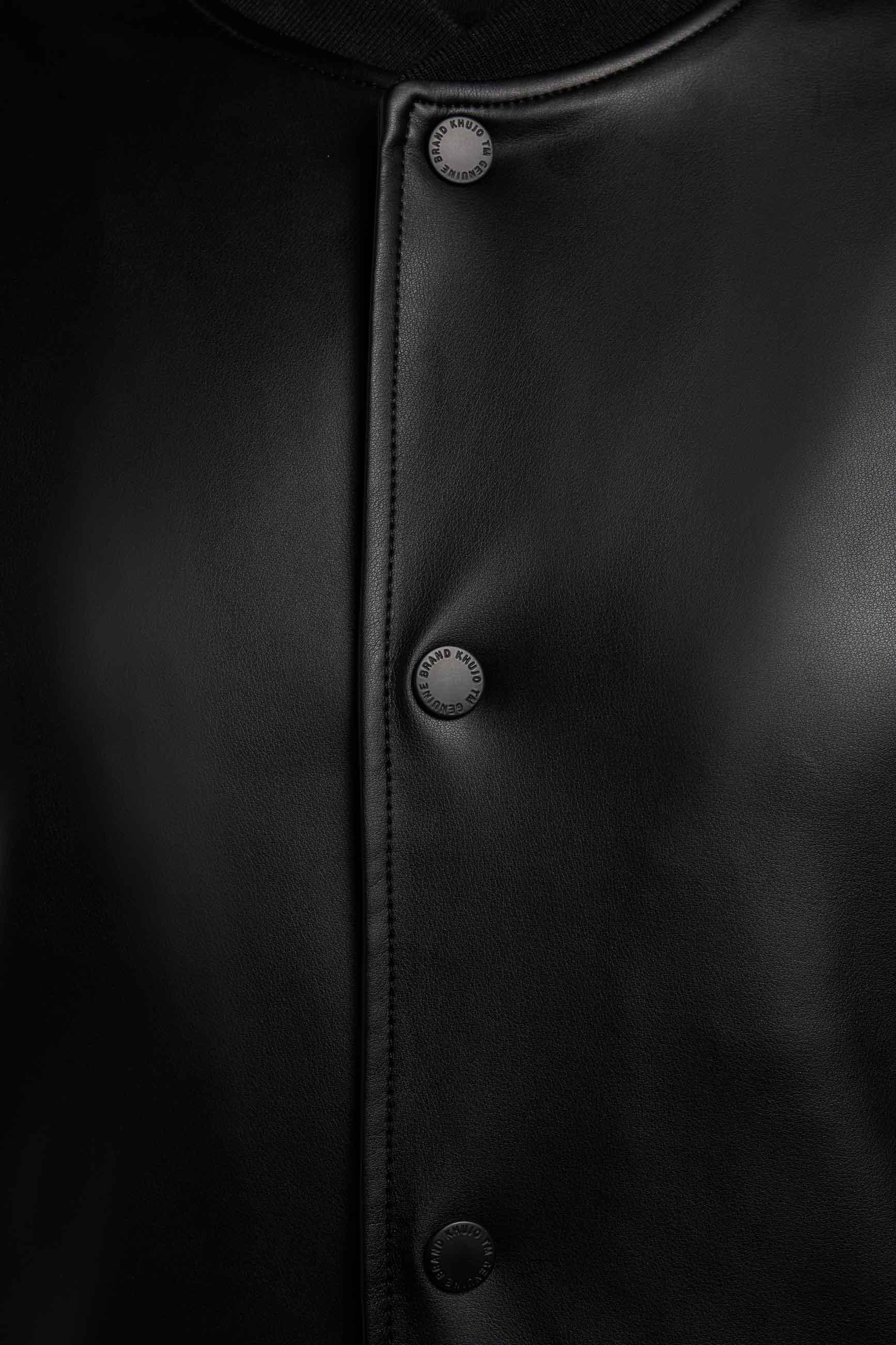 Kunstlederjacke mit Bündchen "Cale" Black