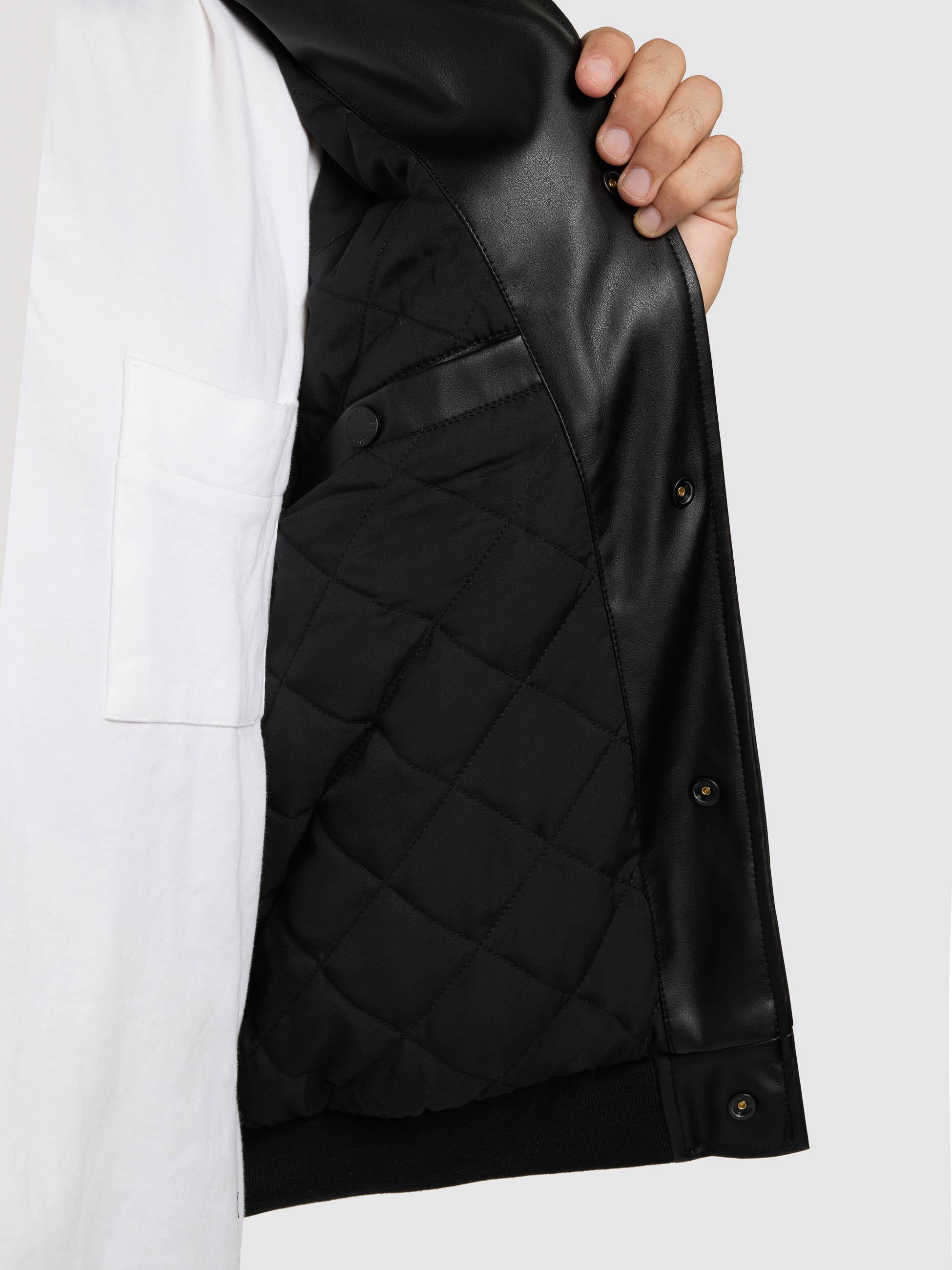 Kunstlederjacke mit Bündchen "Cale" Black