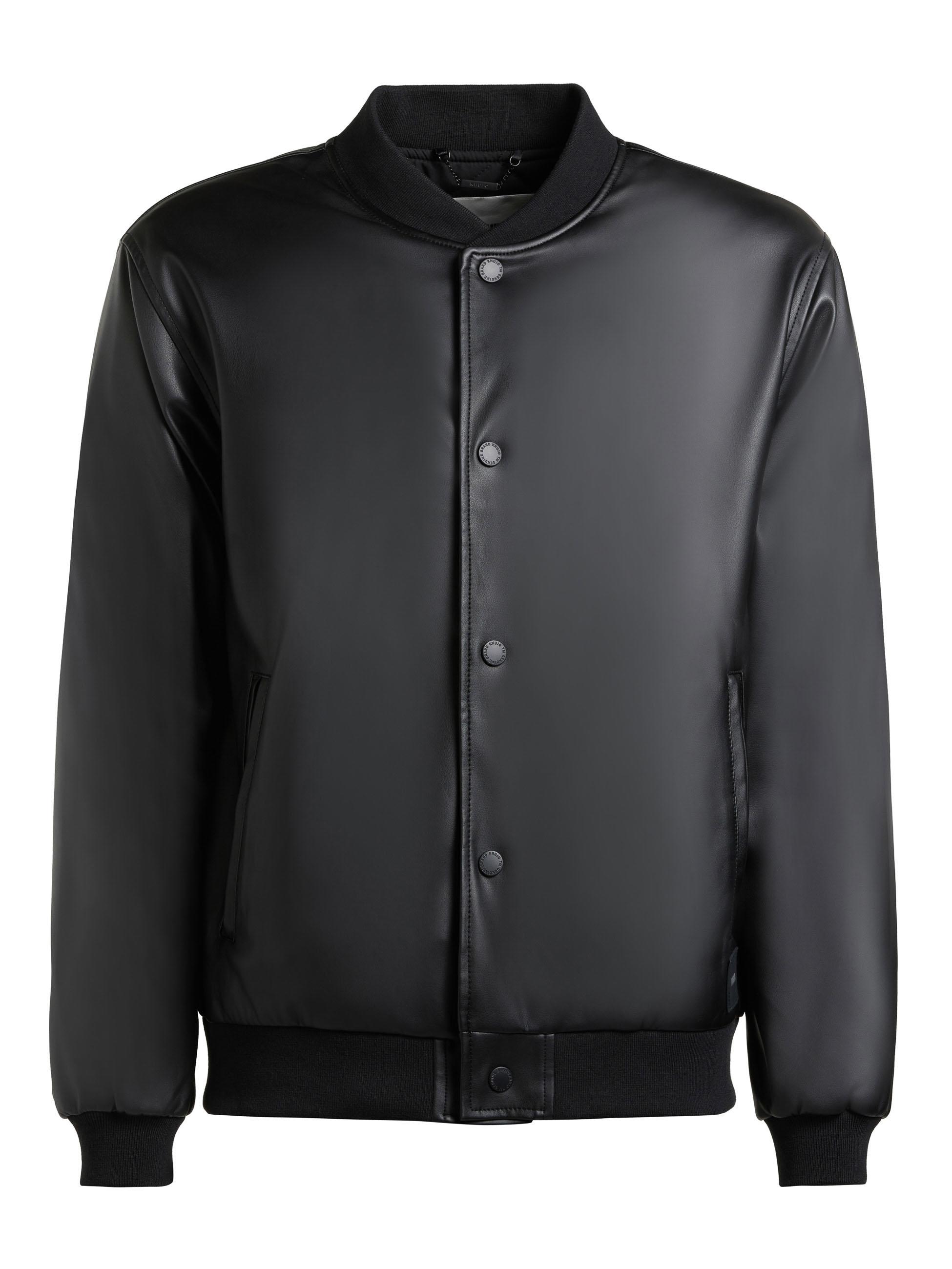 Kunstlederjacke mit Bündchen "Cale" Black