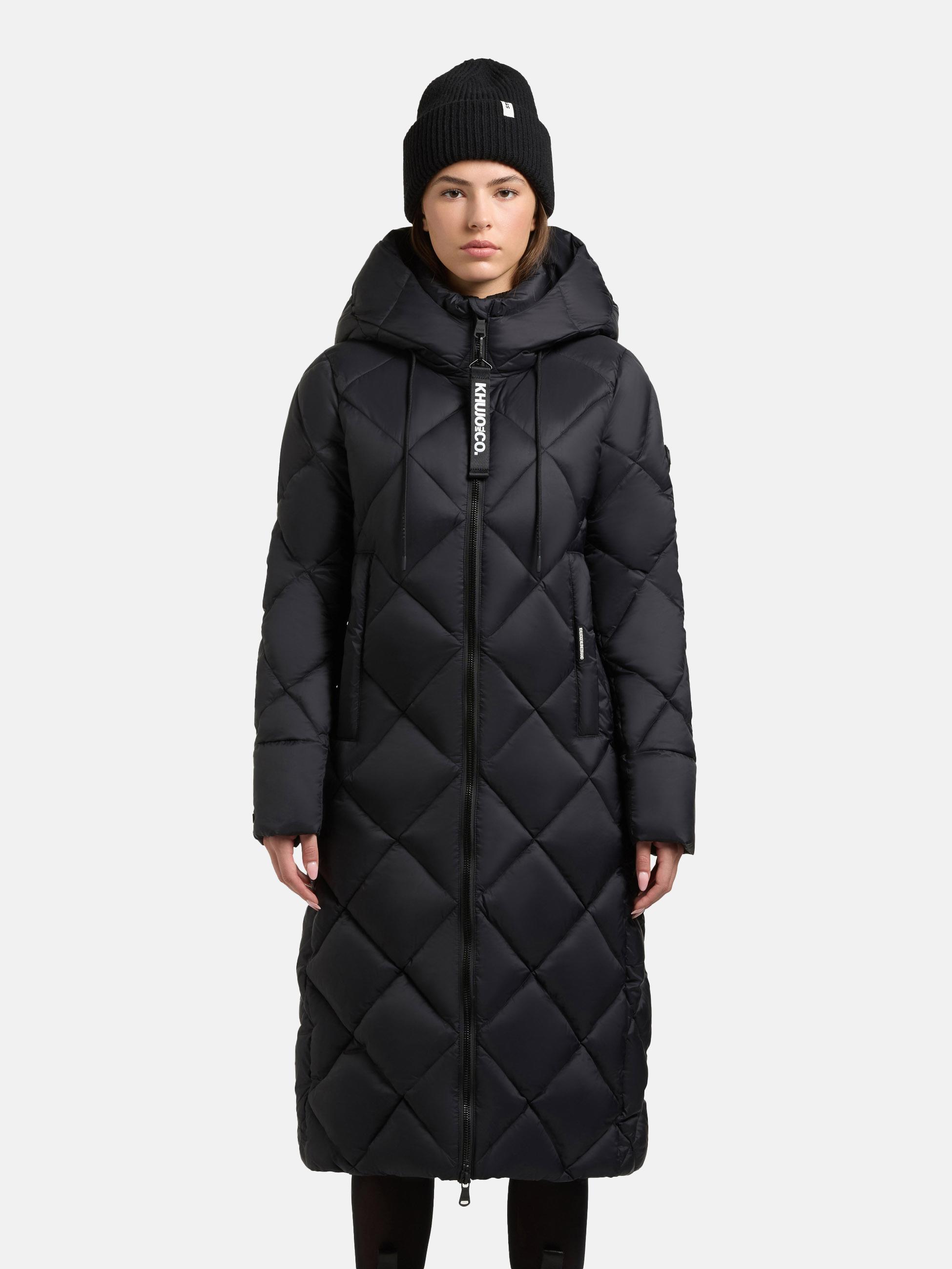 Warmer Steppmantel mit Schlüsselanhänger "Cilia" Black