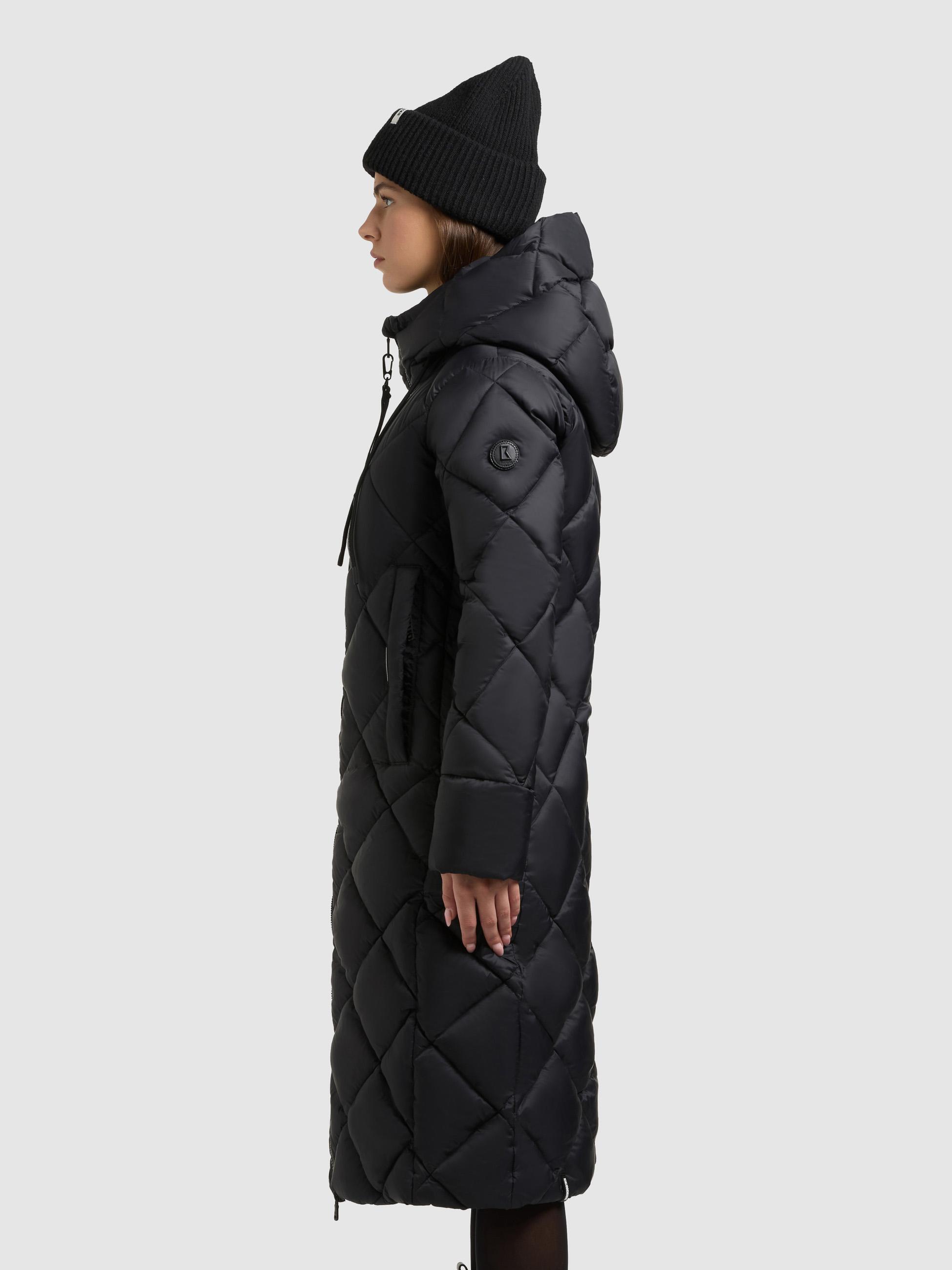 Warmer Steppmantel mit Schlüsselanhänger "Cilia" Black