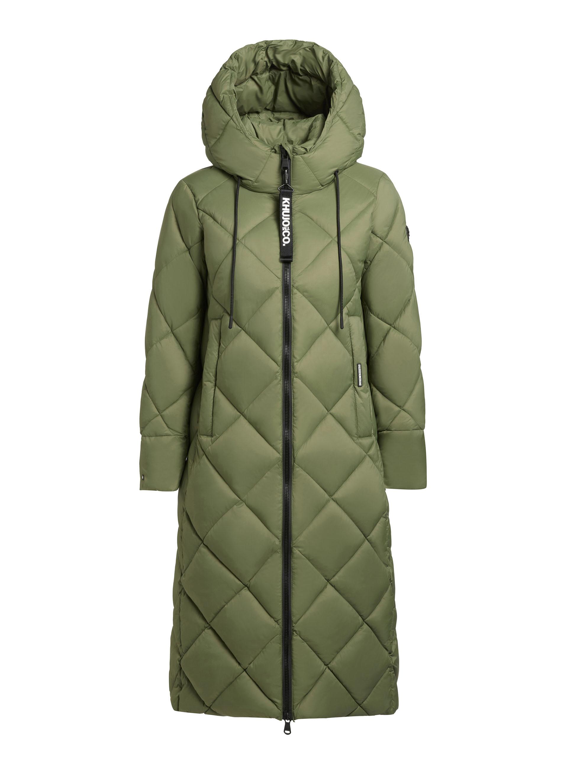 Warmer Steppmantel mit Schlüsselanhänger "Cilia" Fern Green