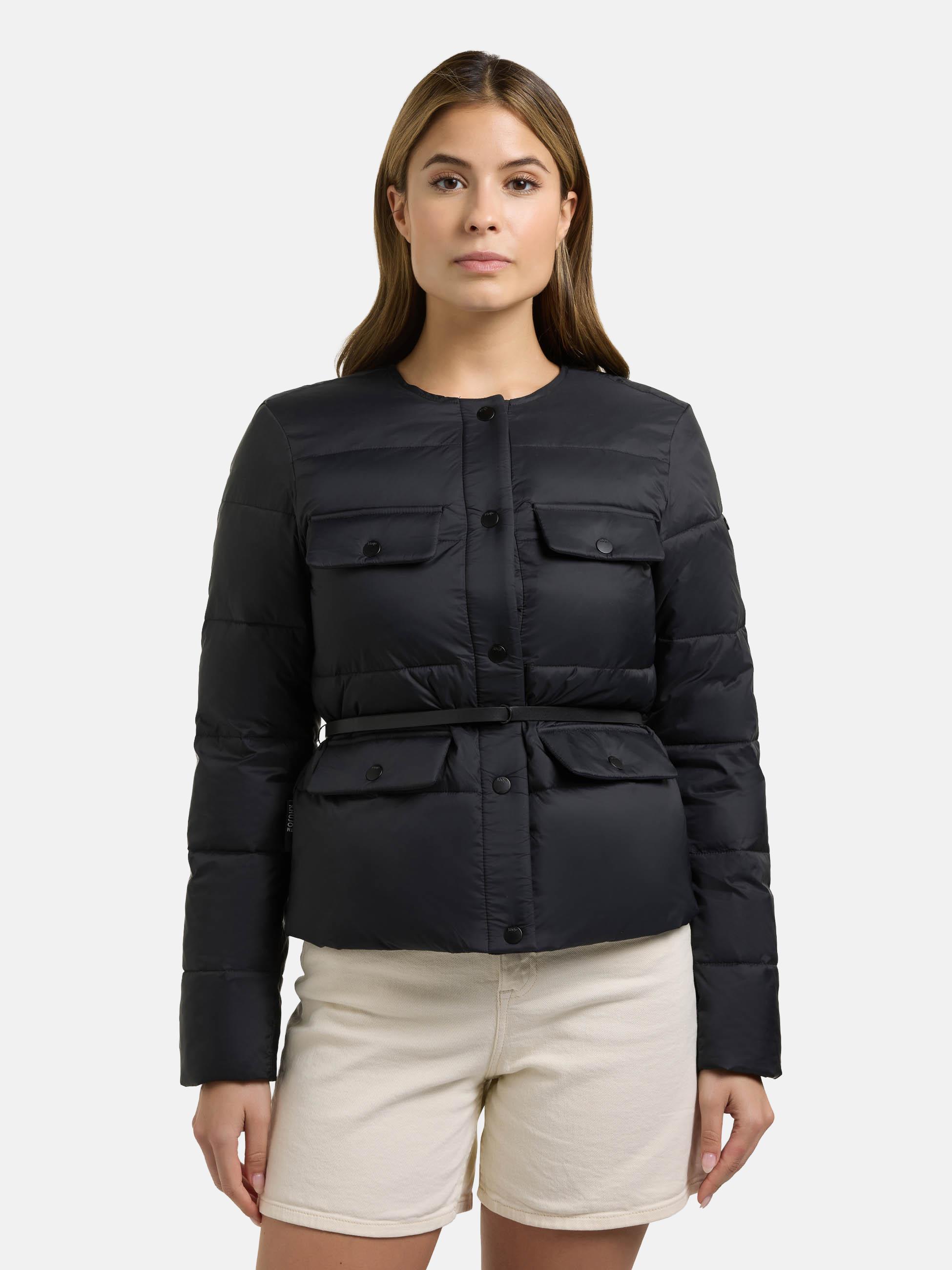 Steppjacke mit Taillengürtel "Cinnia" Black