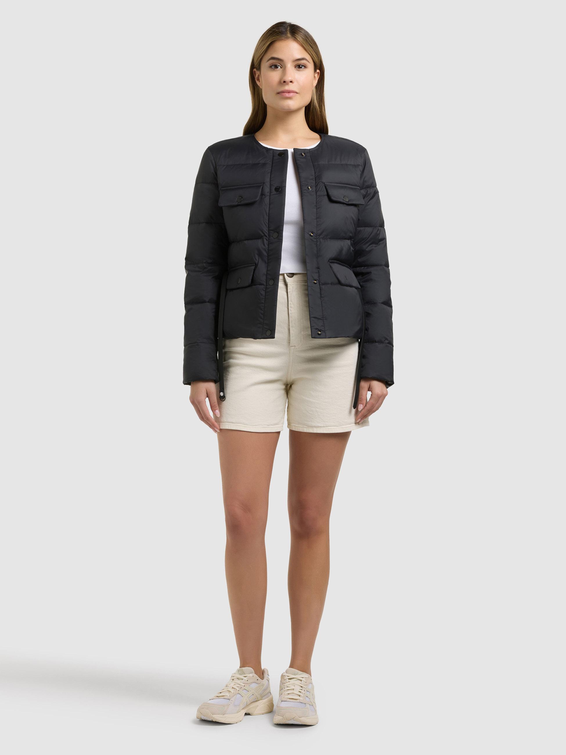 Steppjacke mit Taillengürtel "Cinnia" Black