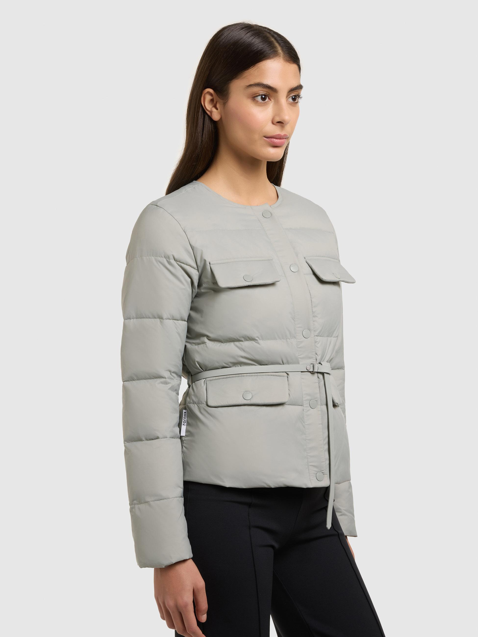 Steppjacke mit Taillengürtel "Cinnia" Cloud Green