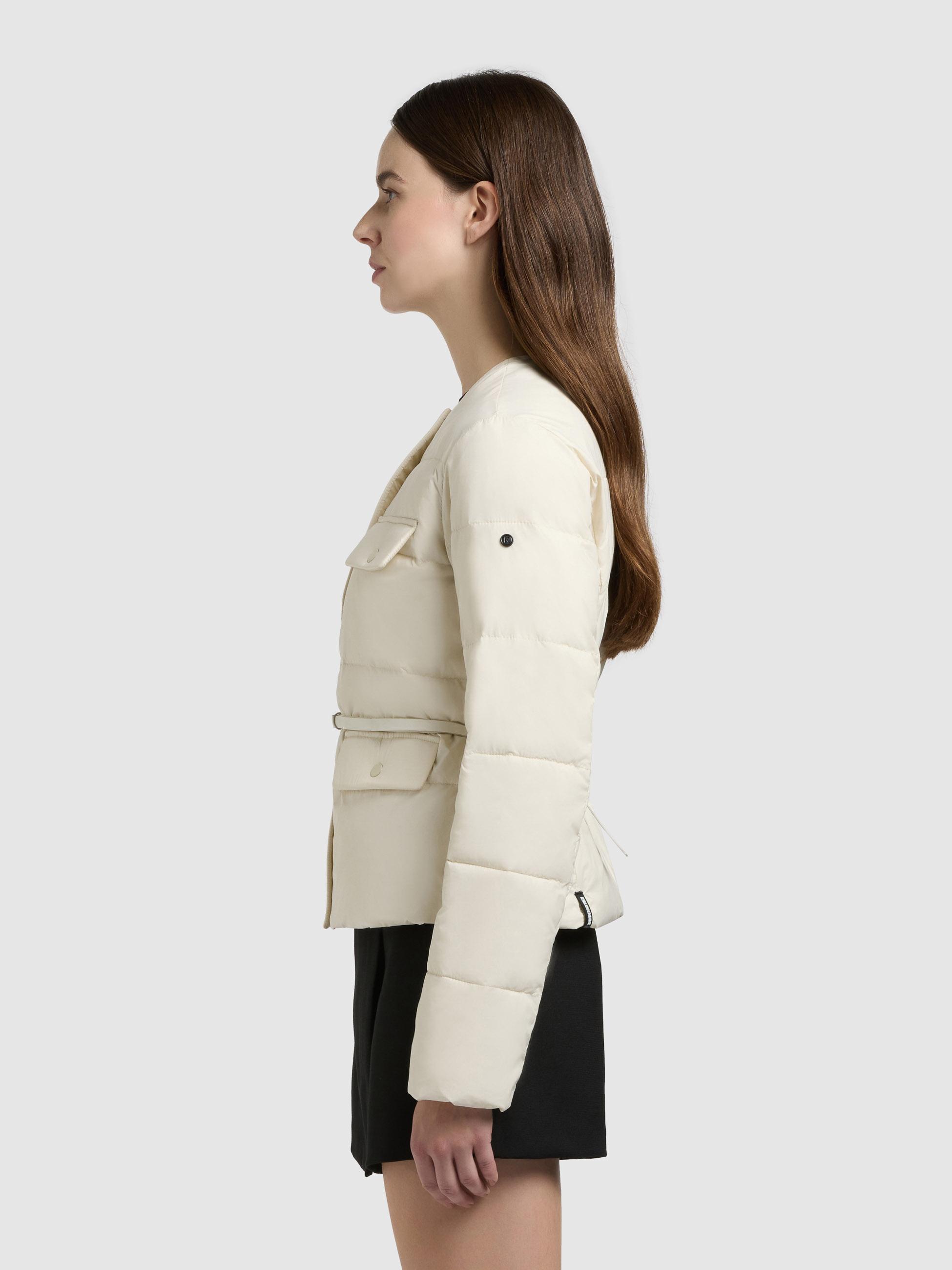 Steppjacke mit Taillengürtel "Cinnia" Offwhite
