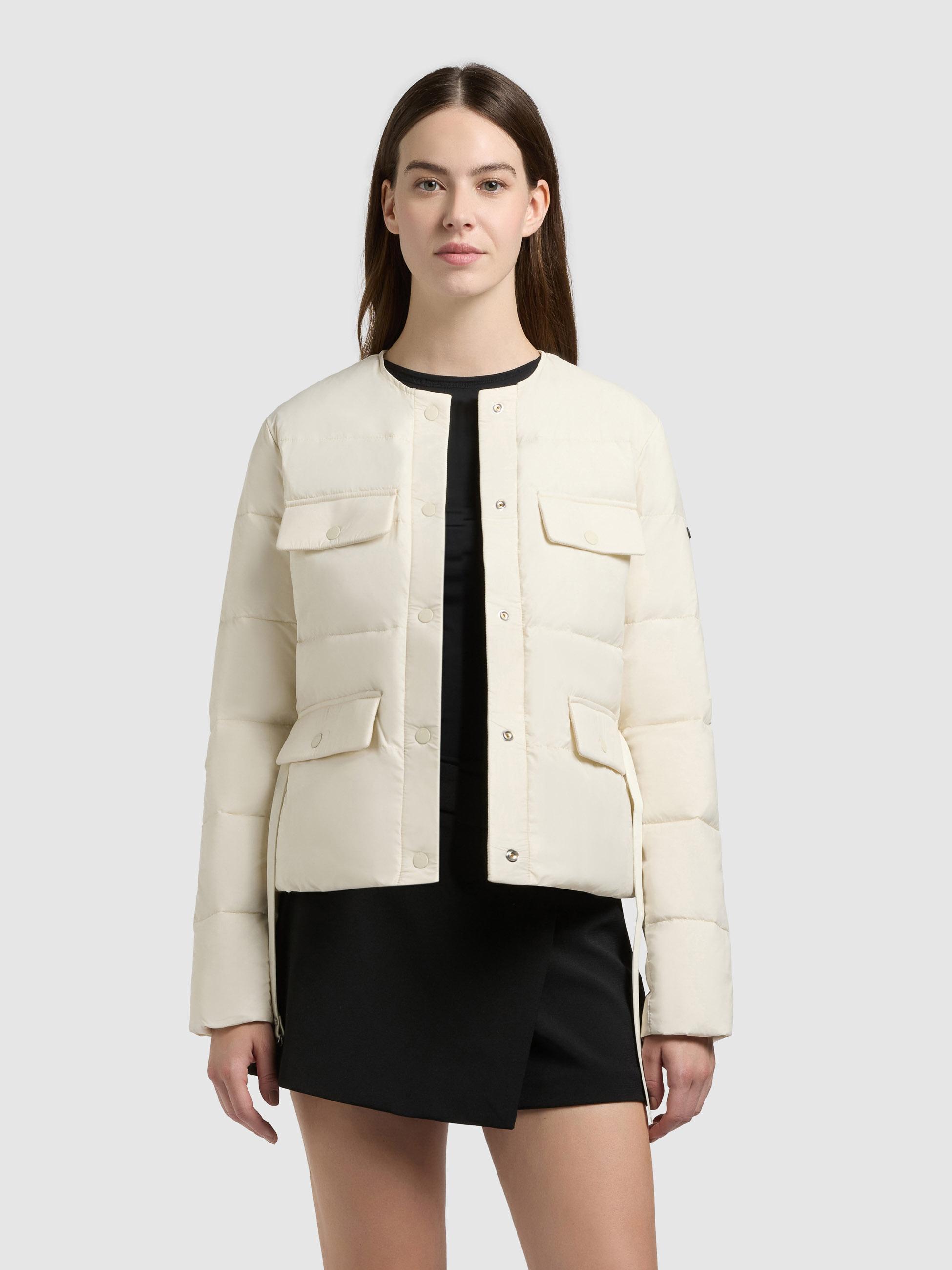 Steppjacke mit Taillengürtel "Cinnia" Offwhite