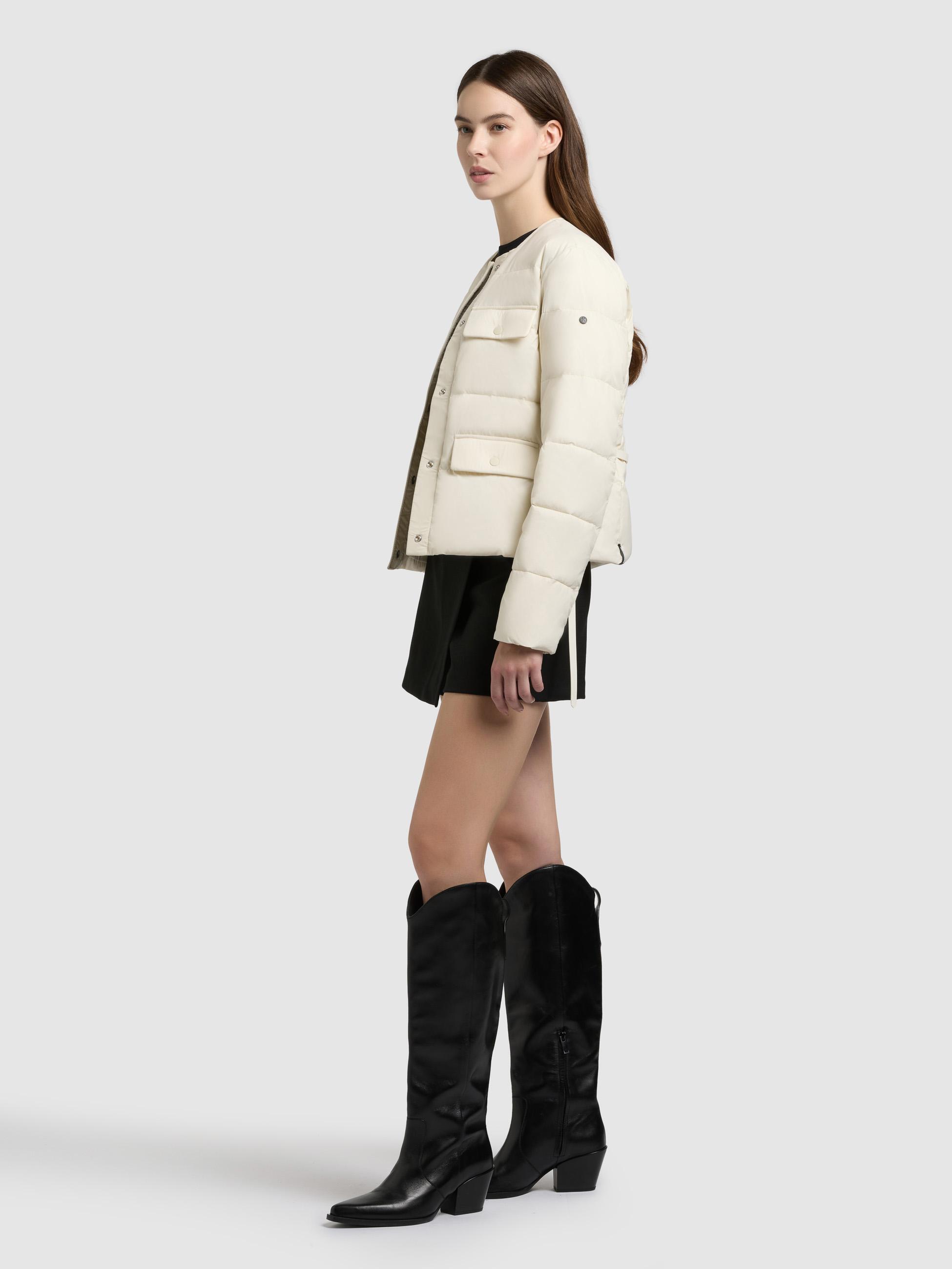 Steppjacke mit Taillengürtel "Cinnia" Offwhite