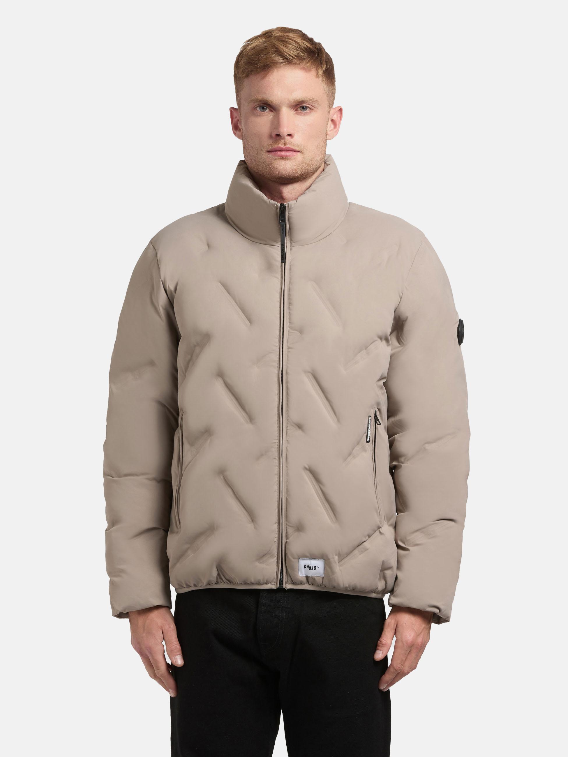 Winterjacke mit auffälliger Steppung "Clover" Greige