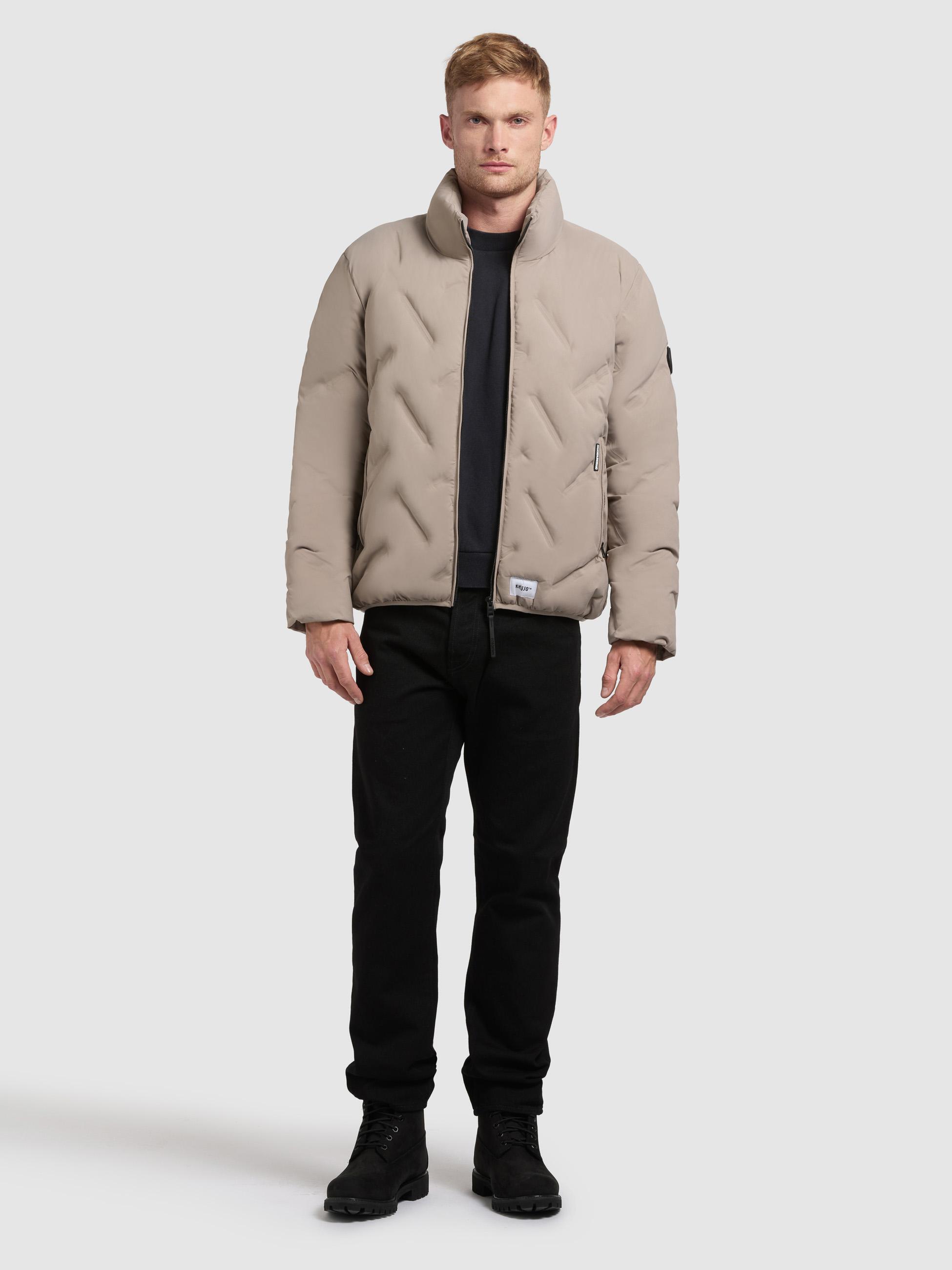 Winterjacke mit auffälliger Steppung "Clover" Greige