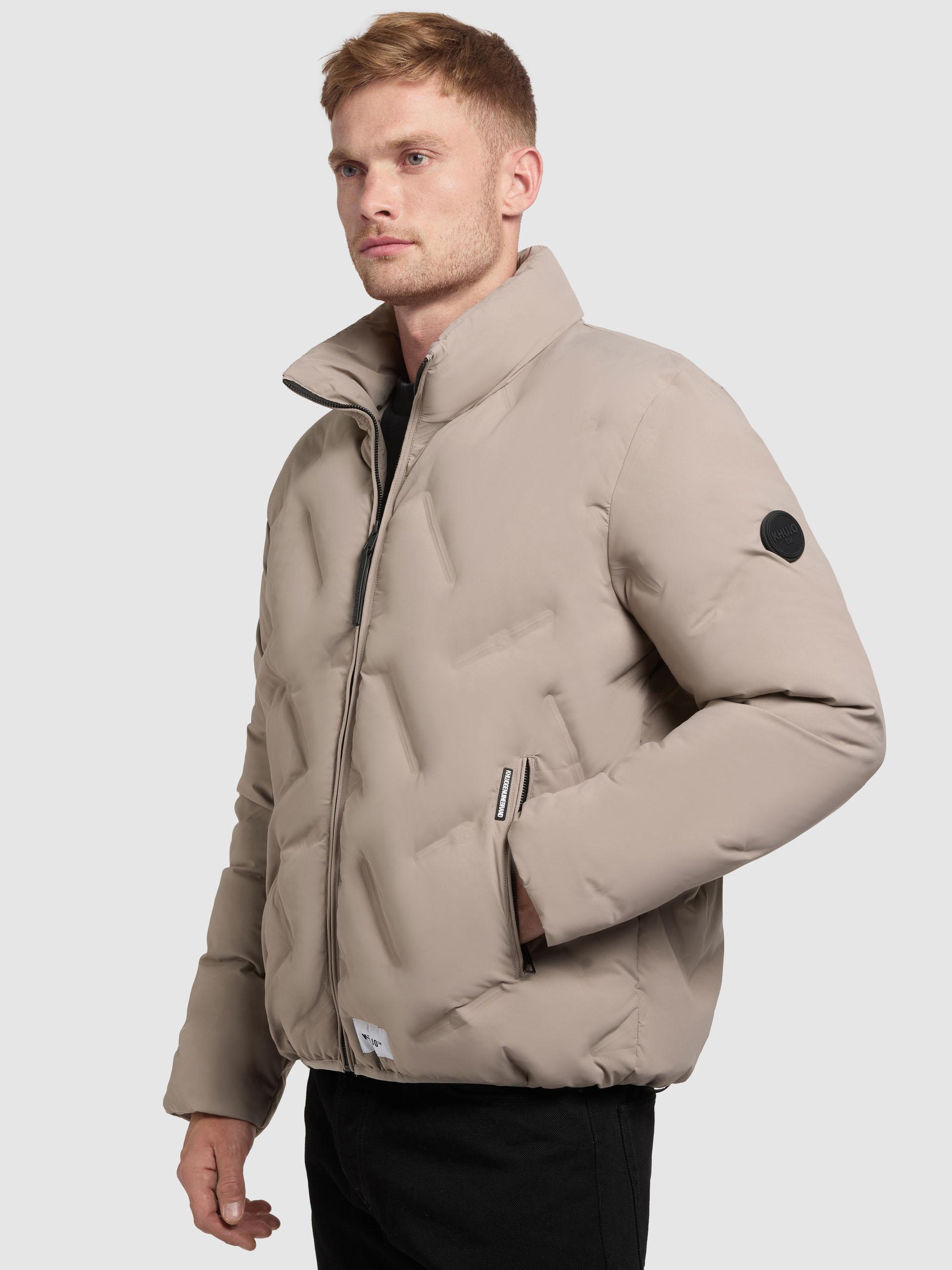 Winterjacke mit auffälliger Steppung "Clover" Greige