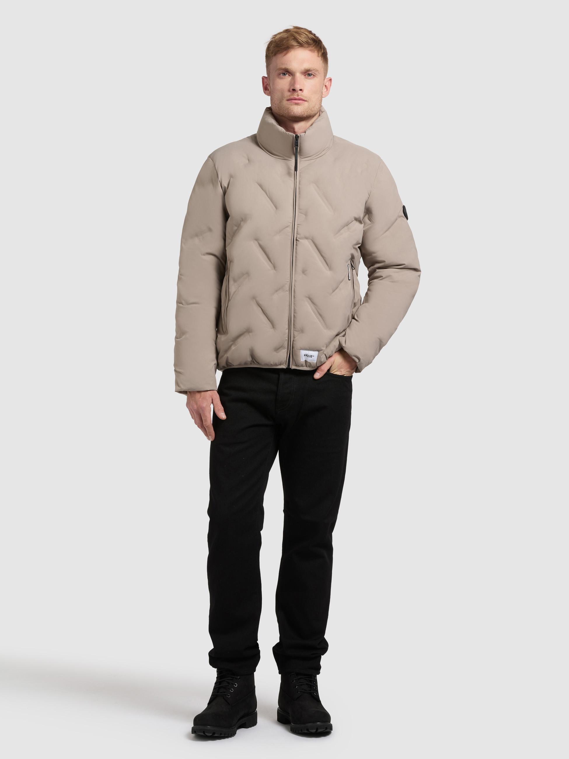 Winterjacke mit auffälliger Steppung "Clover" Greige