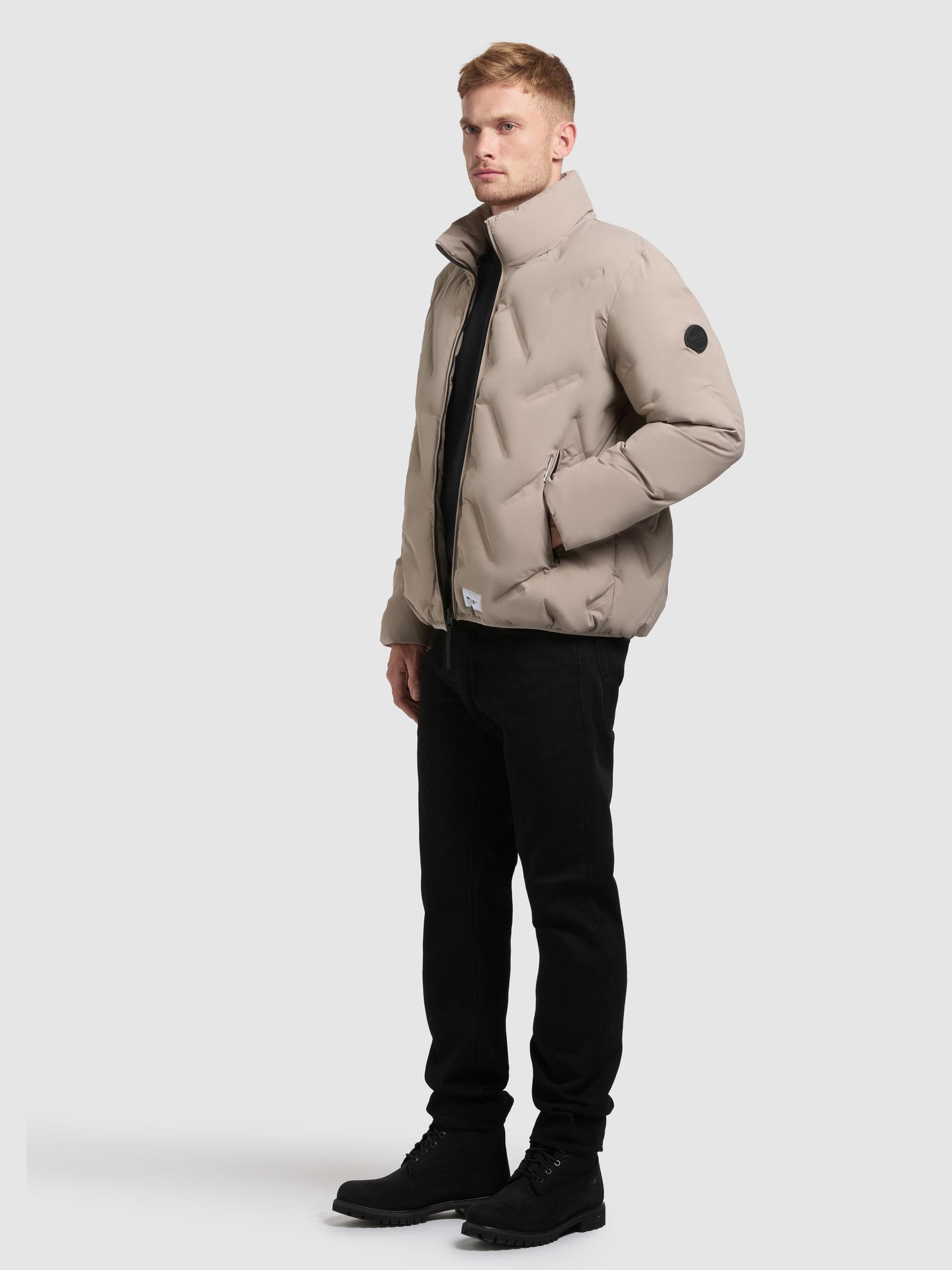 Winterjacke mit auffälliger Steppung "Clover" Greige