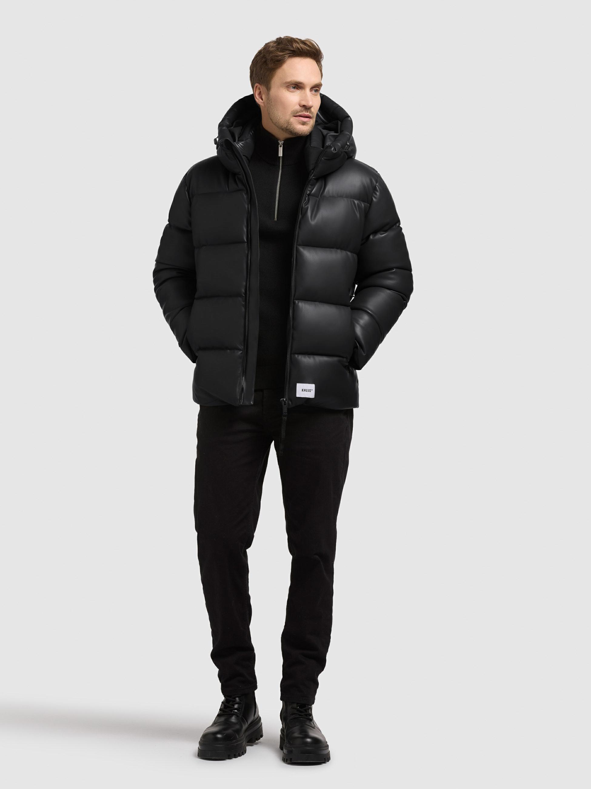 Winter Steppjacke mit innenliegenden Rucksack-Trägern "Coen" Black