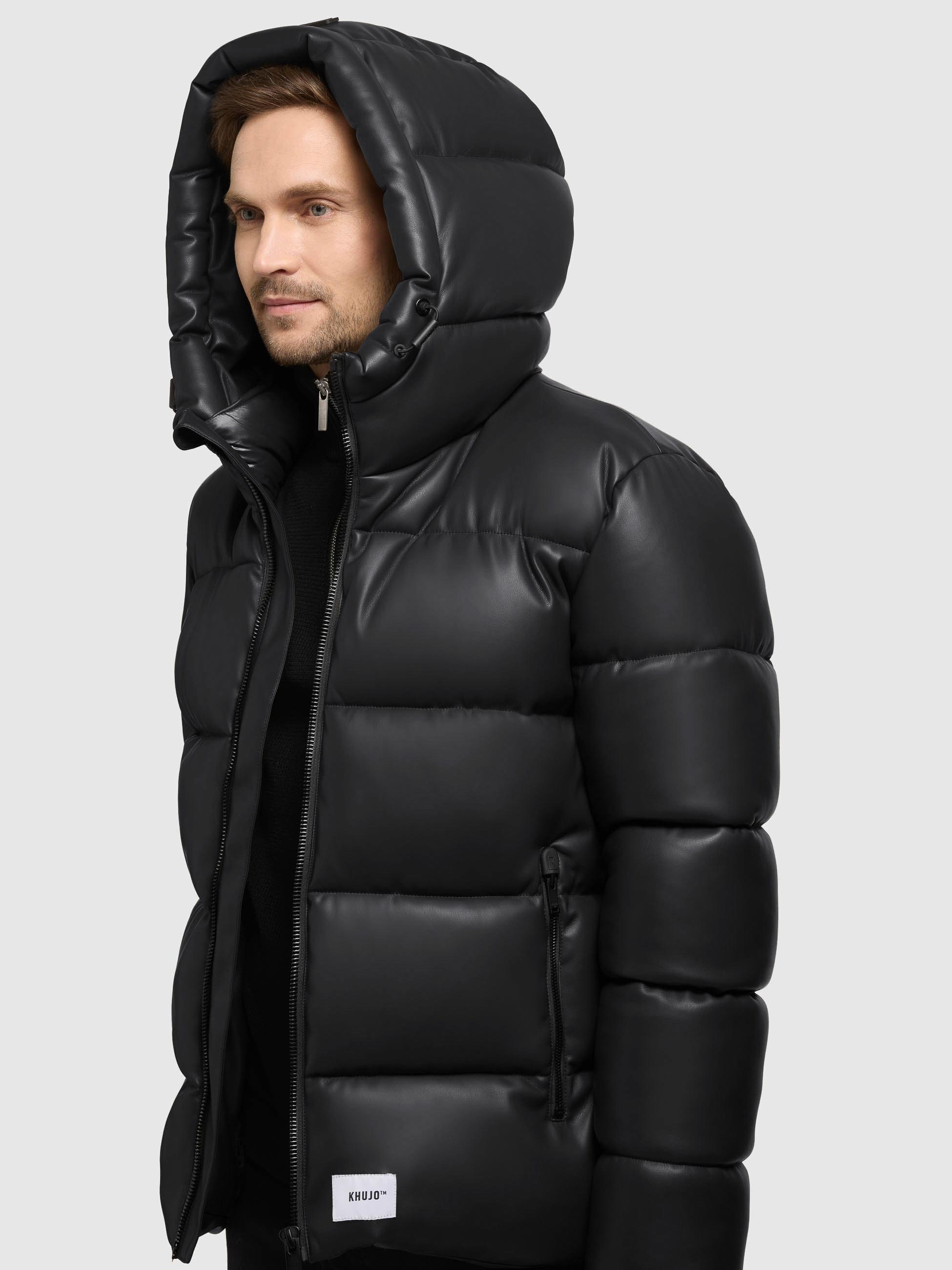Winter Steppjacke mit innenliegenden Rucksack-Trägern "Coen" Black