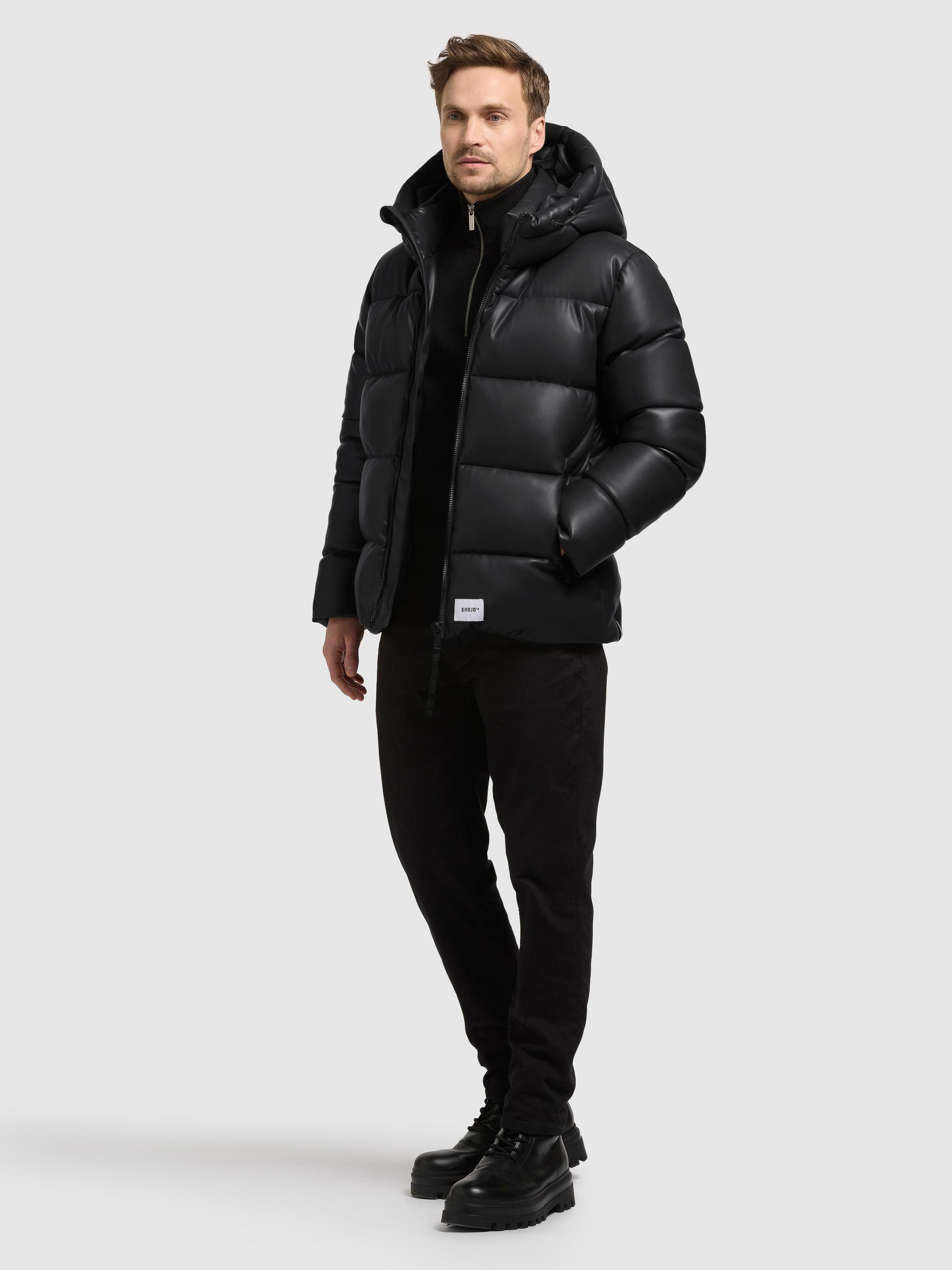 Winter Steppjacke mit innenliegenden Rucksack-Trägern "Coen" Black