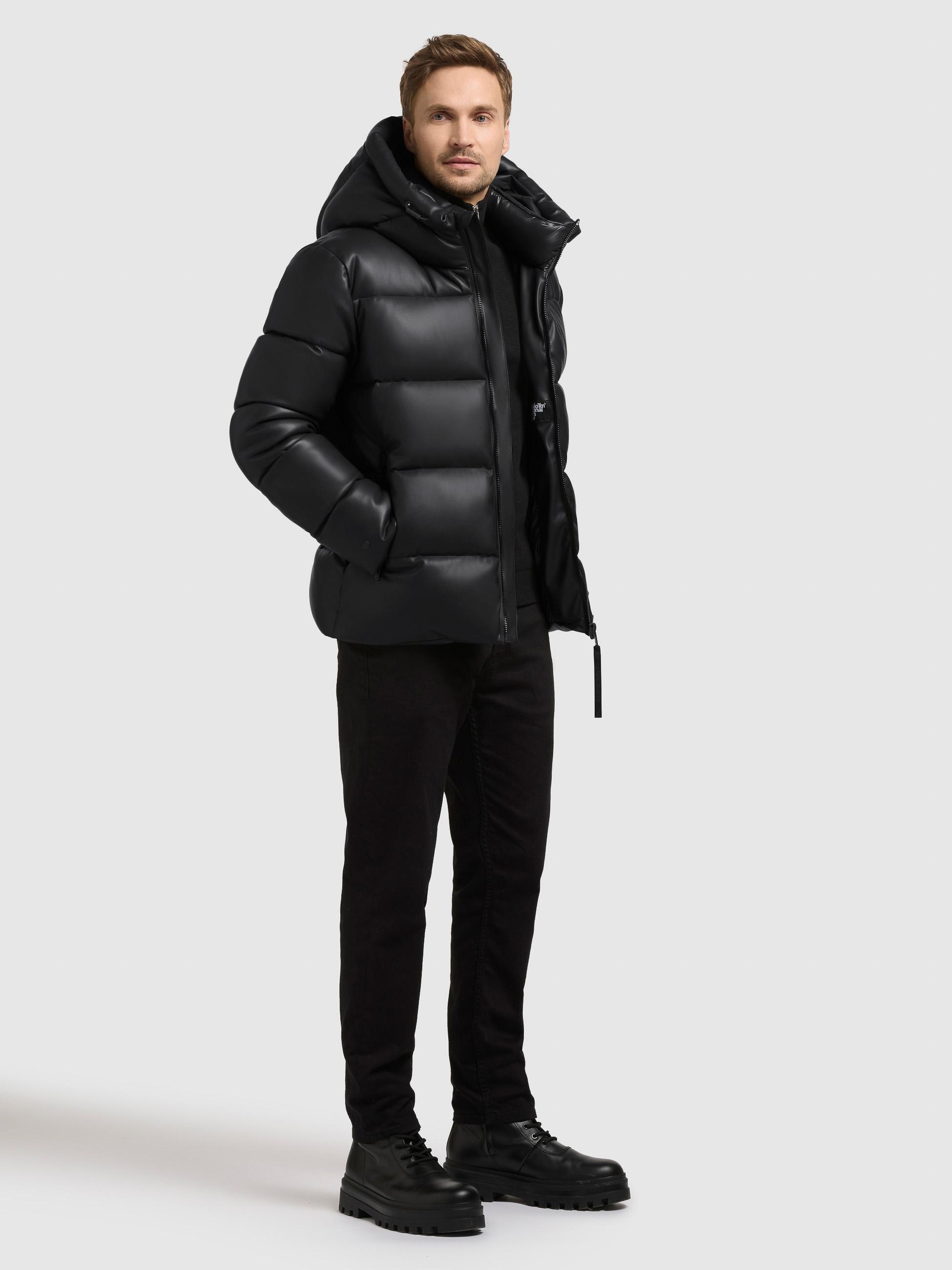 Winter Steppjacke mit innenliegenden Rucksack-Trägern "Coen" Black