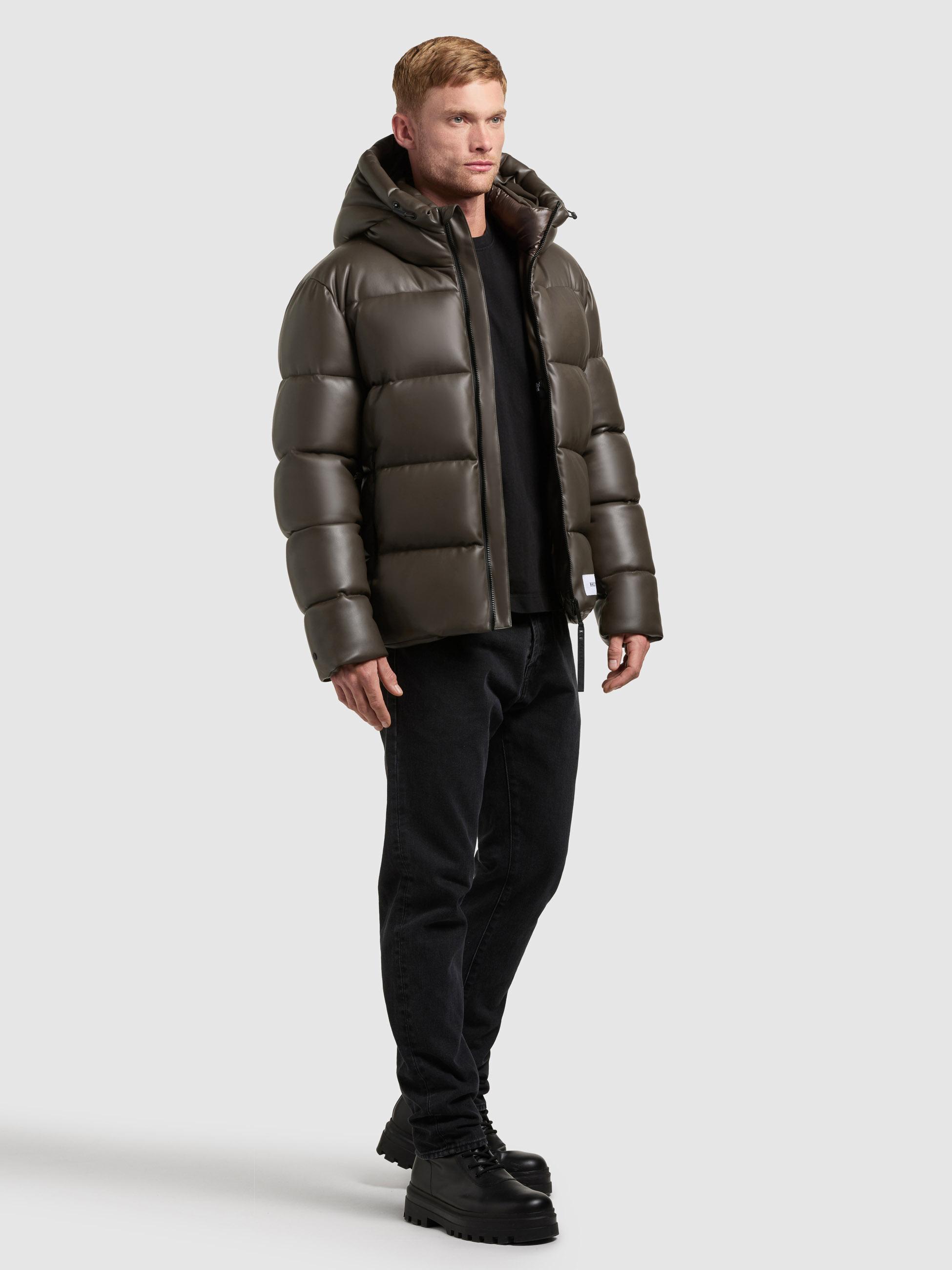Winter Steppjacke mit innenliegenden Rucksack-Trägern "Coen" Brown