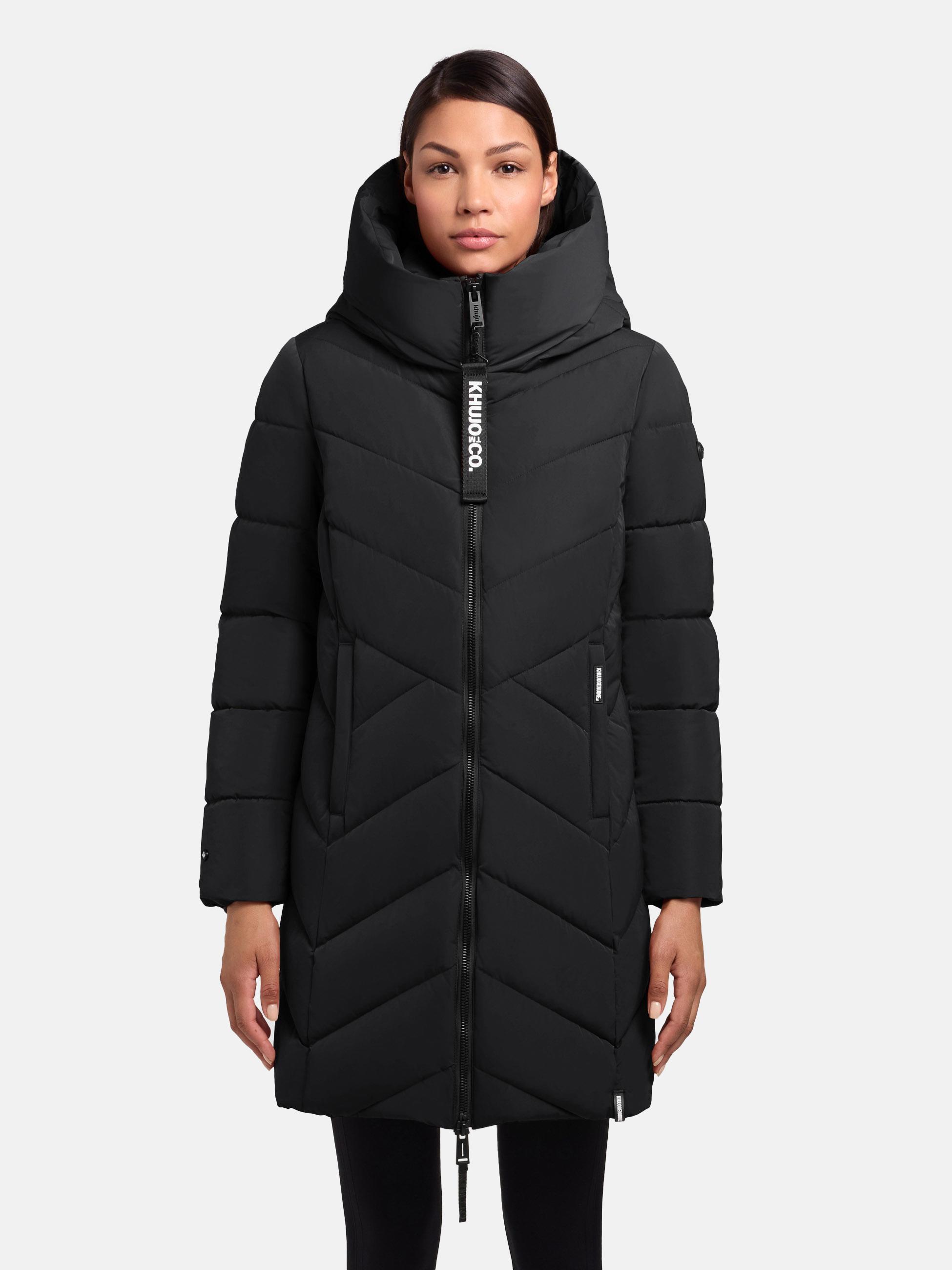 Winter Steppmantel mit Schlüsselanhänger "Darka2-YM" Black