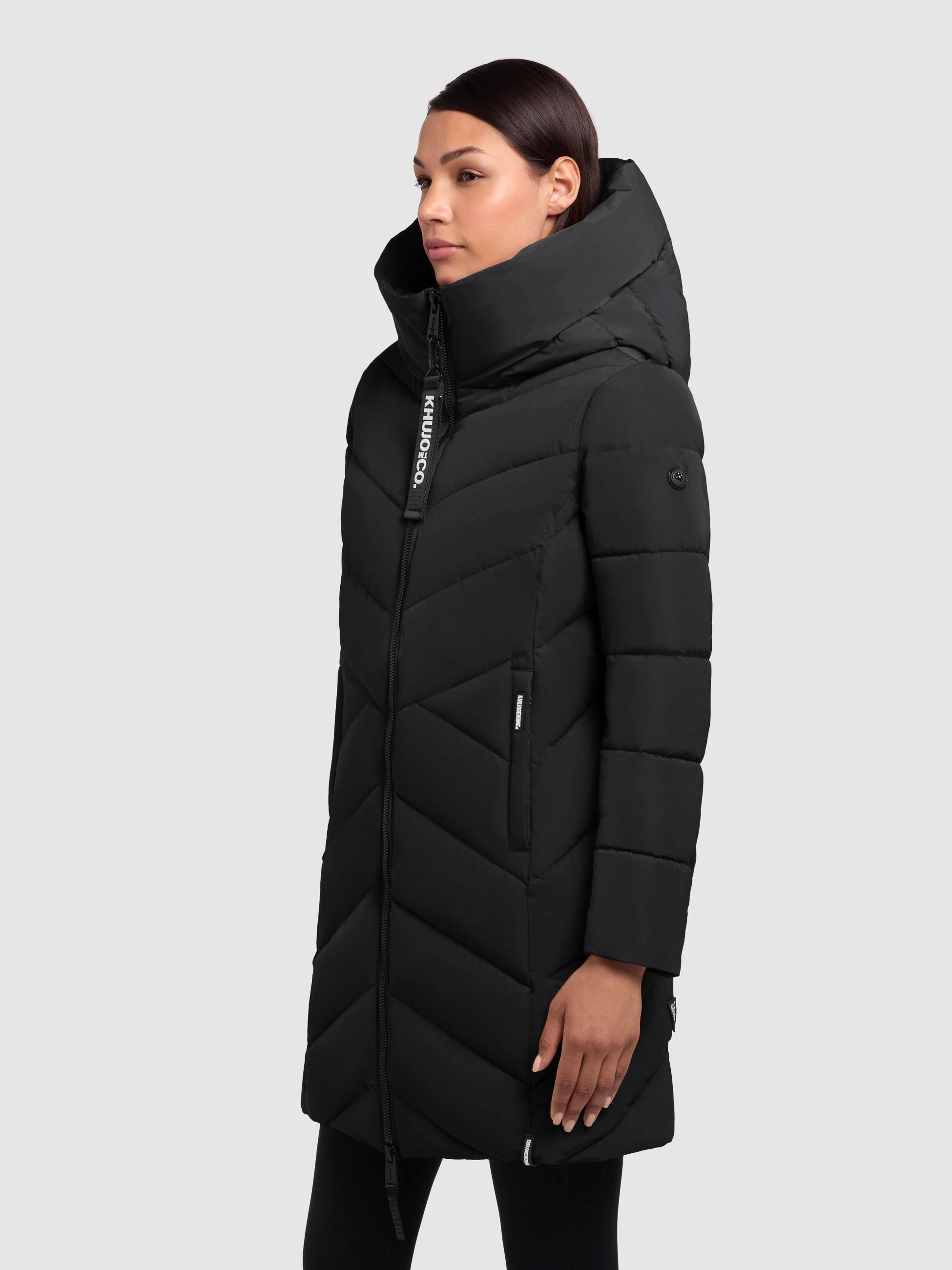 Winter Steppmantel mit Schlüsselanhänger "Darka2-YM" Black