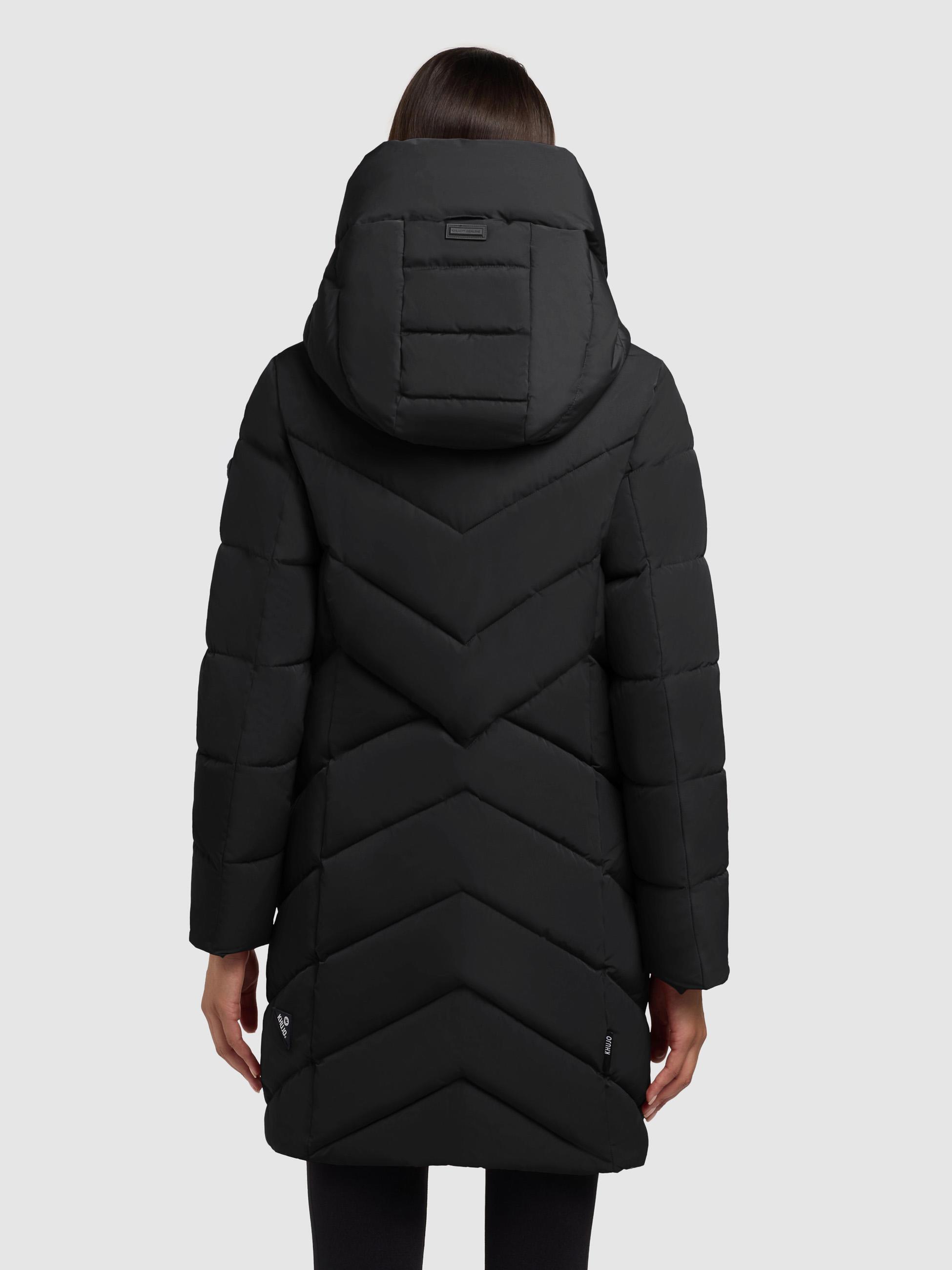 Winter Steppmantel mit Schlüsselanhänger "Darka2-YM" Black