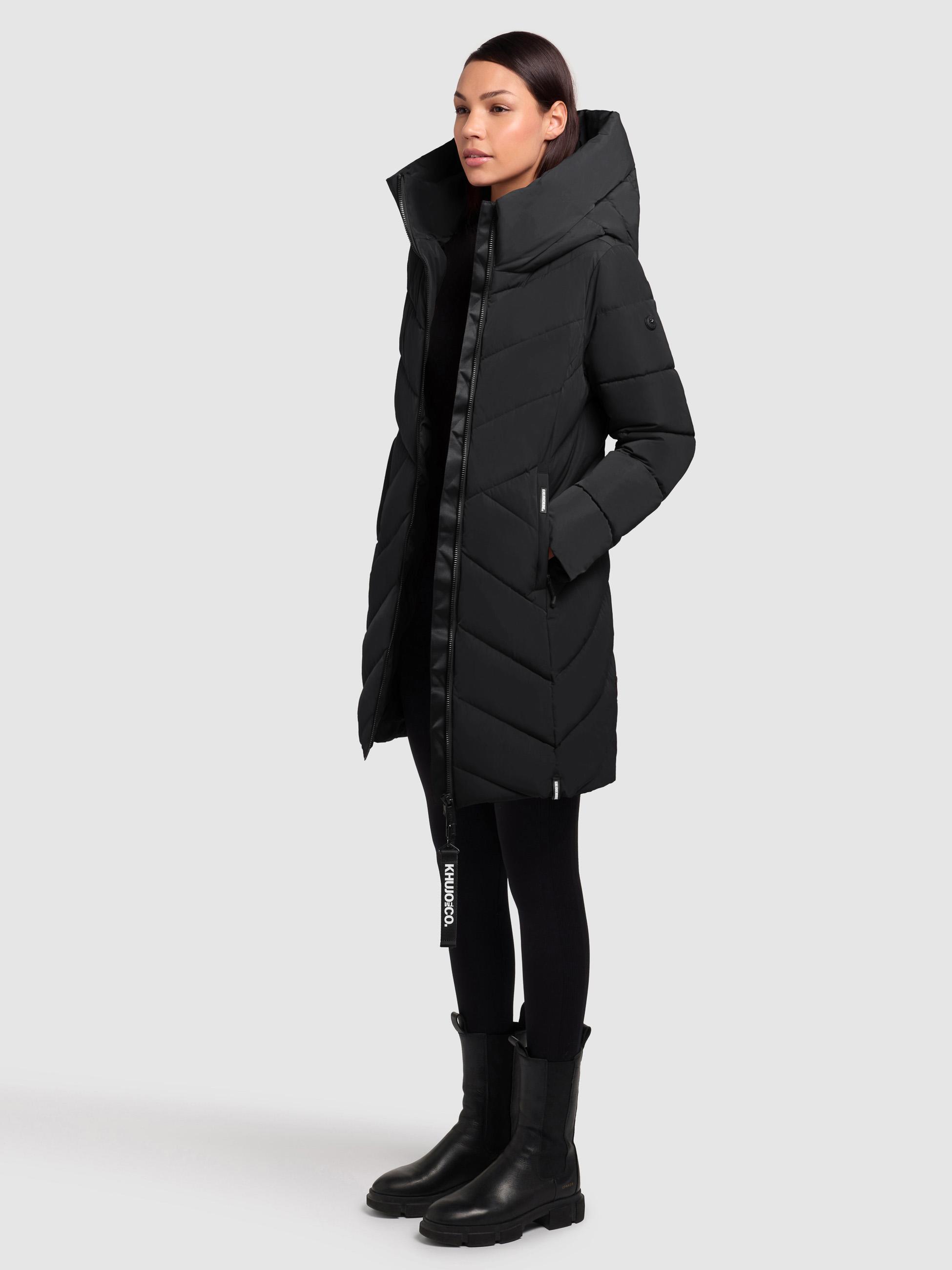 Winter Steppmantel mit Schlüsselanhänger "Darka2-YM" Black