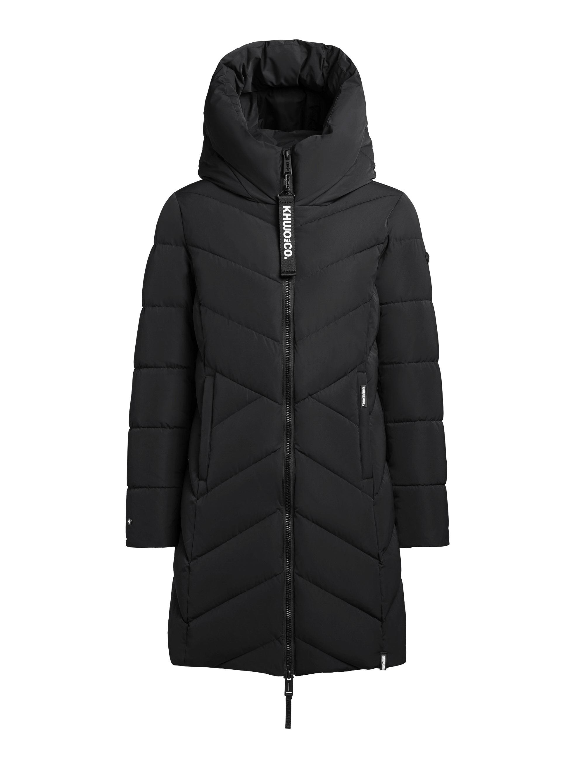 Winter Steppmantel mit Schlüsselanhänger "Darka2-YM" Black