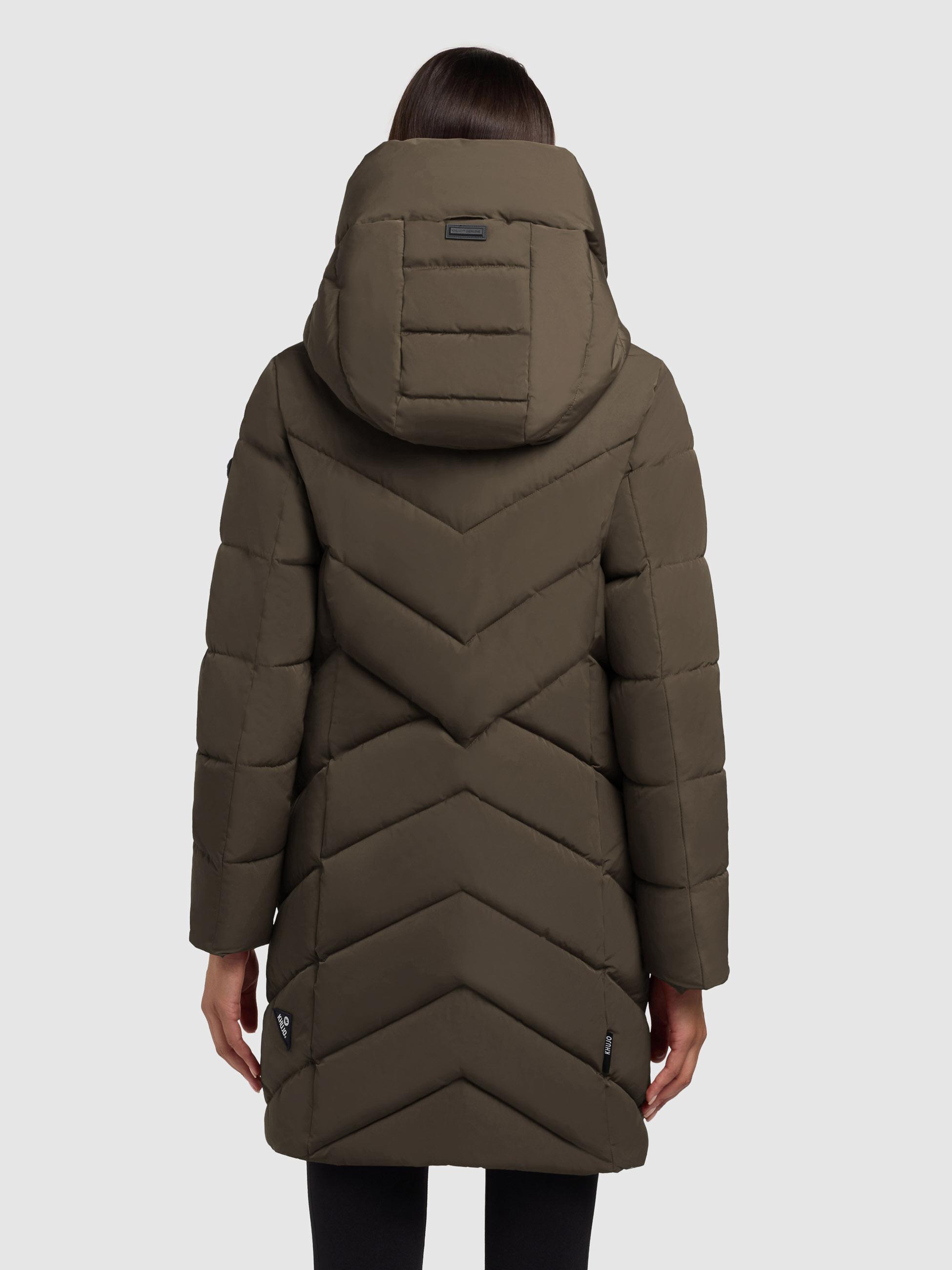 Winter Steppmantel mit Schlüsselanhänger "Darka2-YM" Dark Green