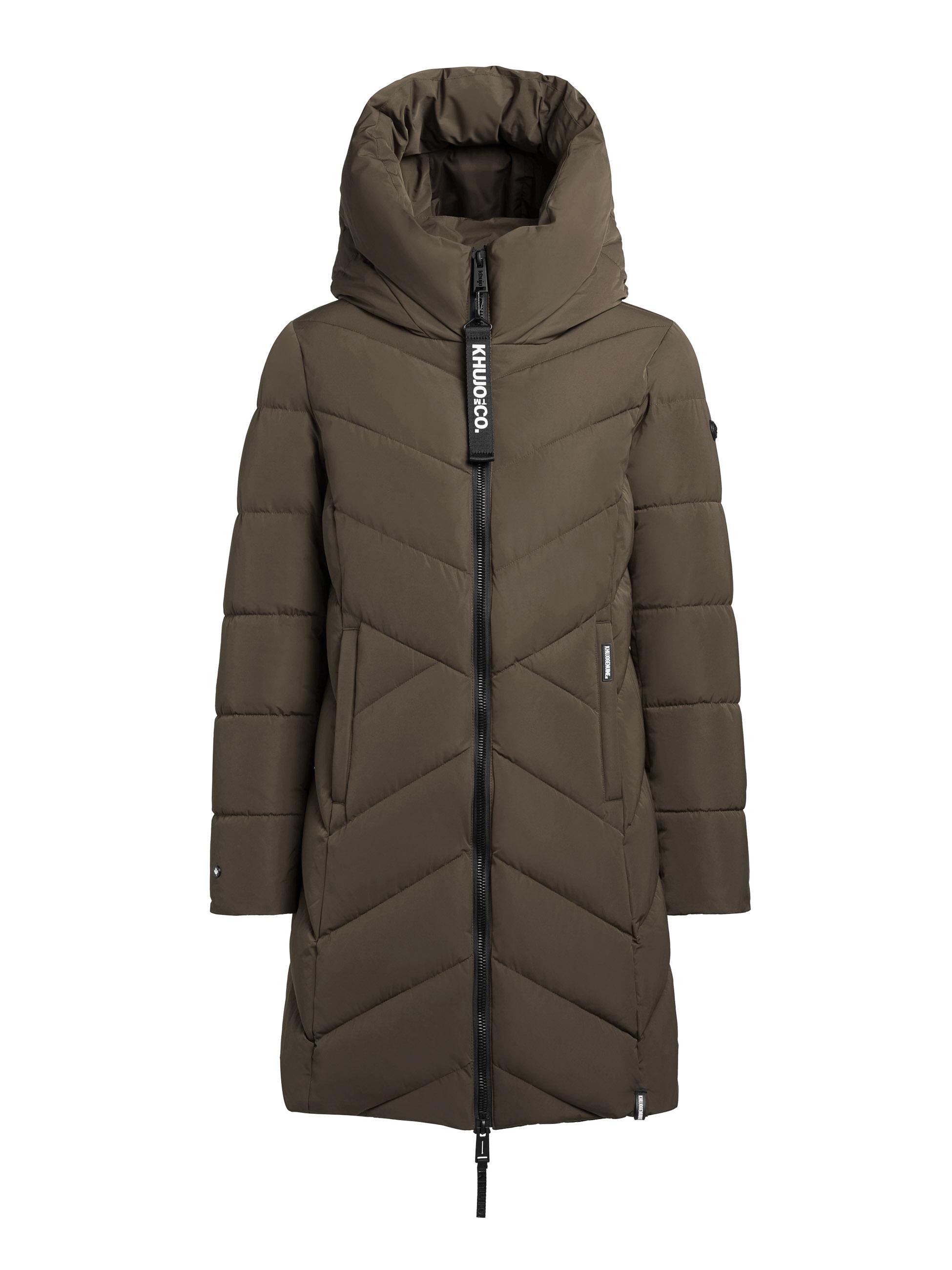 Winter Steppmantel mit Schlüsselanhänger "Darka2-YM" Dark Green