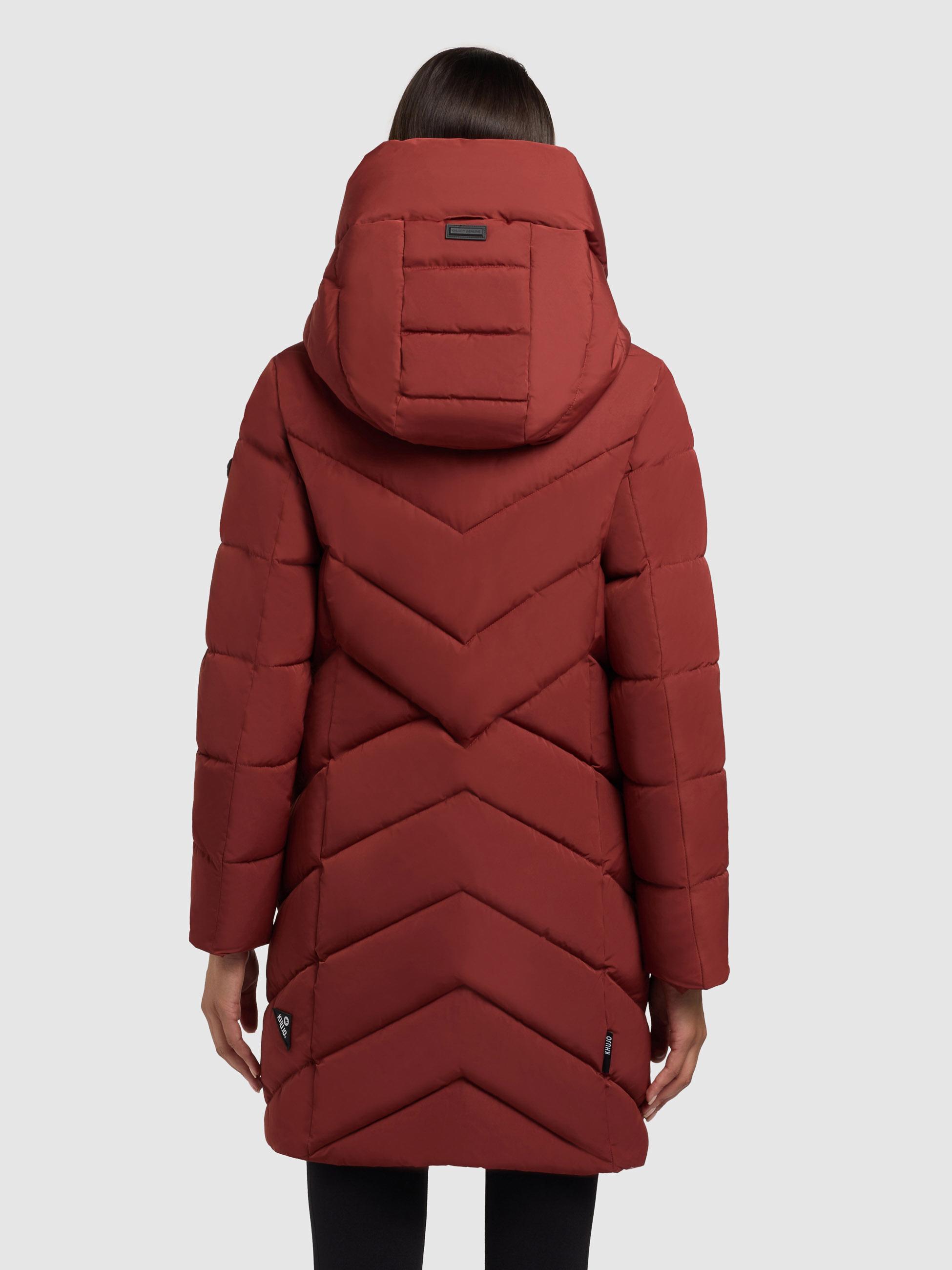 Winter Steppmantel mit Schlüsselanhänger "Darka2-YM" Dark Red
