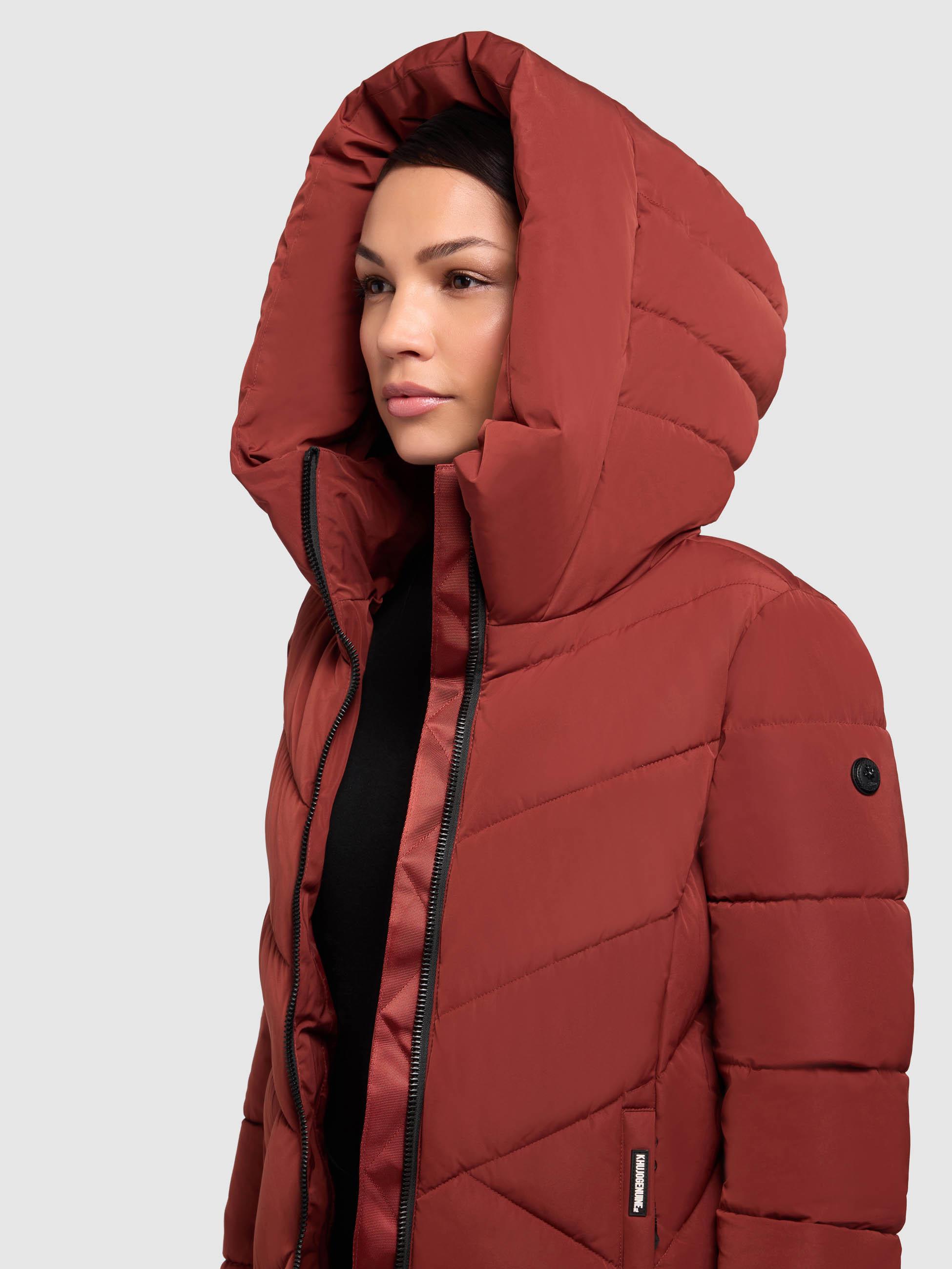 Winter Steppmantel mit Schlüsselanhänger "Darka2-YM" Dark Red