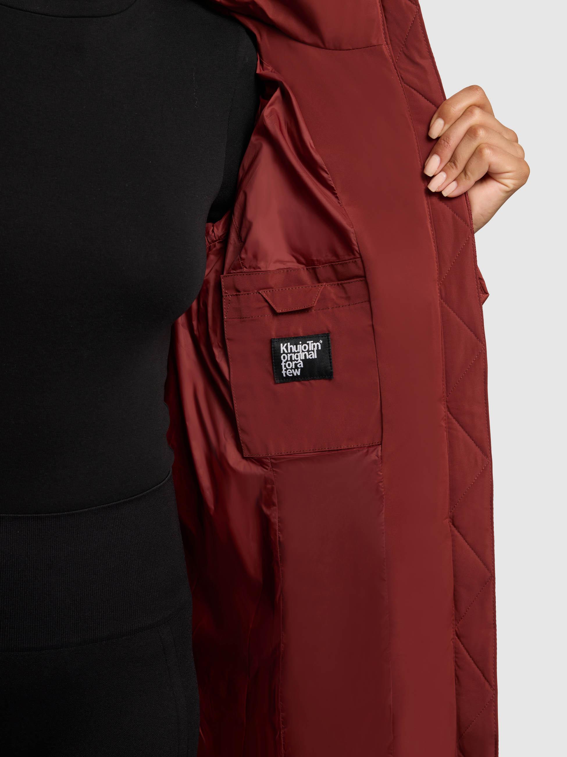 Winter Steppmantel mit Schlüsselanhänger "Darka2-YM" Dark Red