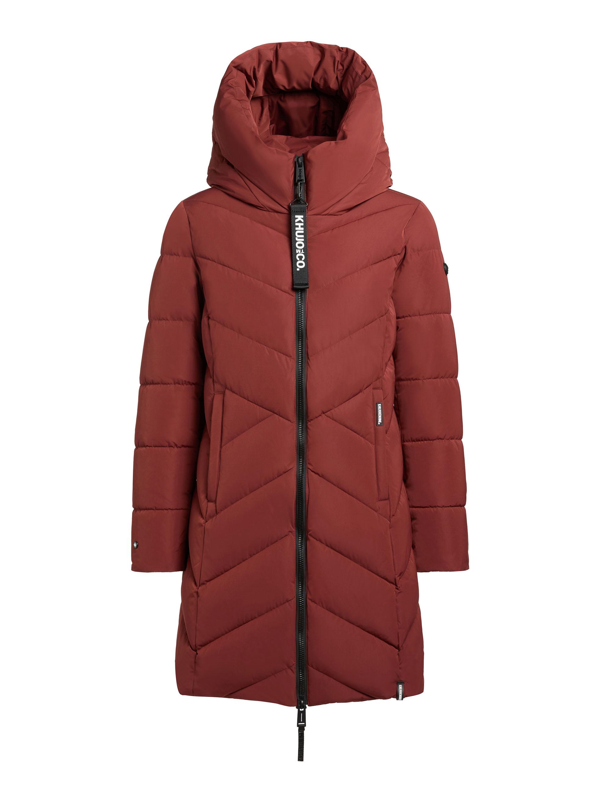 Winter Steppmantel mit Schlüsselanhänger "Darka2-YM" Dark Red