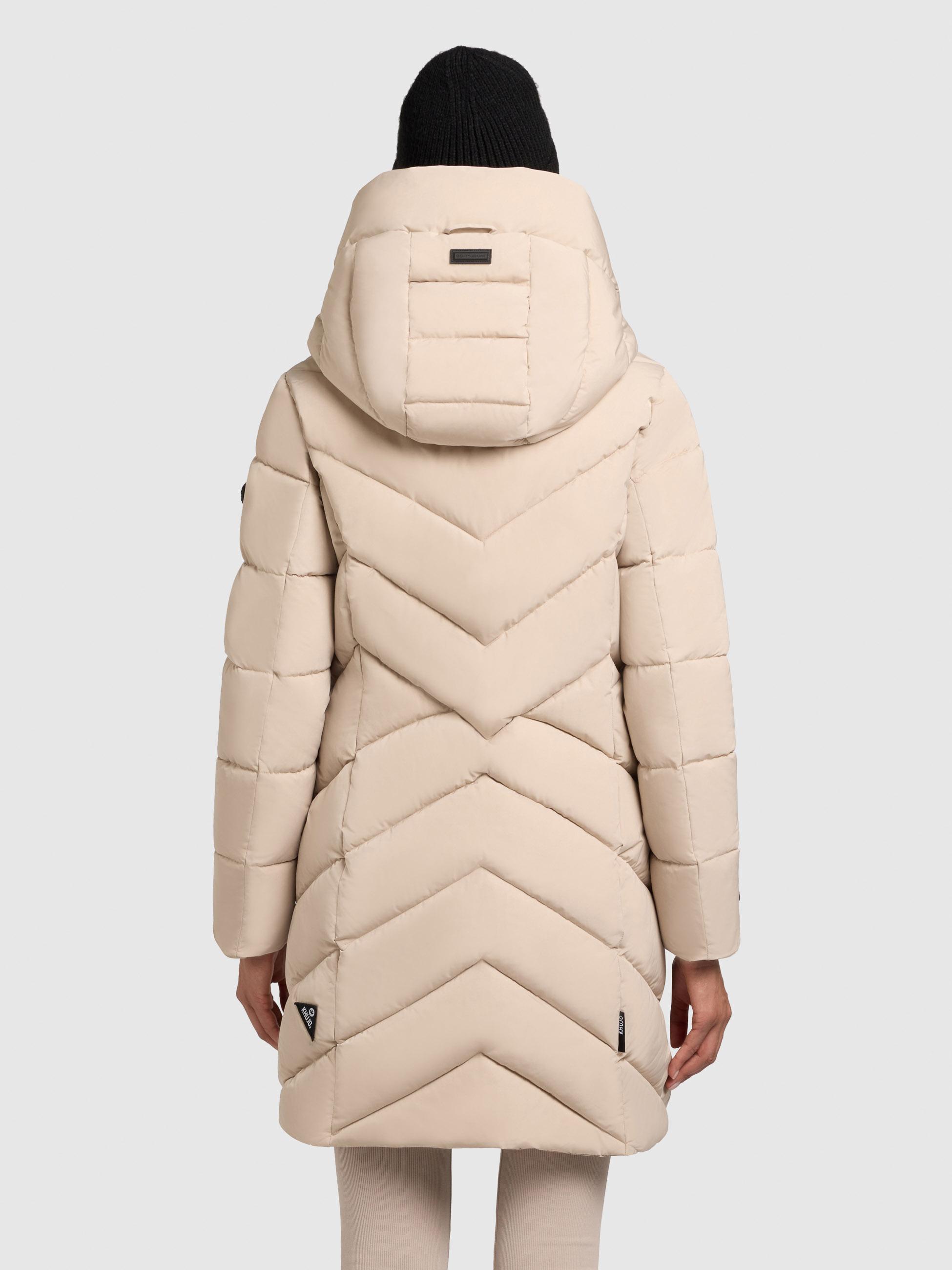Winter Steppmantel mit Schlüsselanhänger "Darka2-YM" Feather Beige