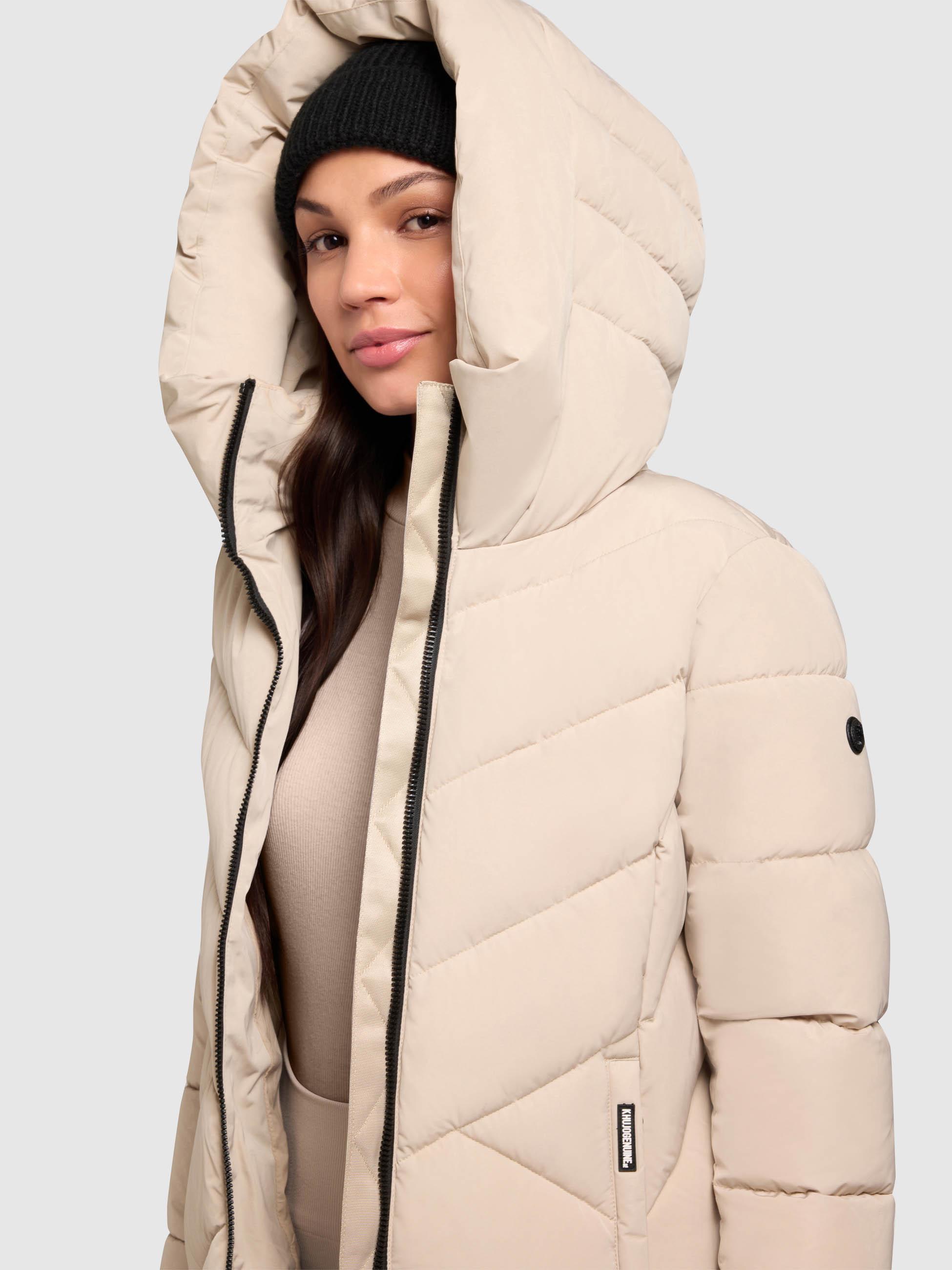 Winter Steppmantel mit Schlüsselanhänger "Darka2-YM" Feather Beige