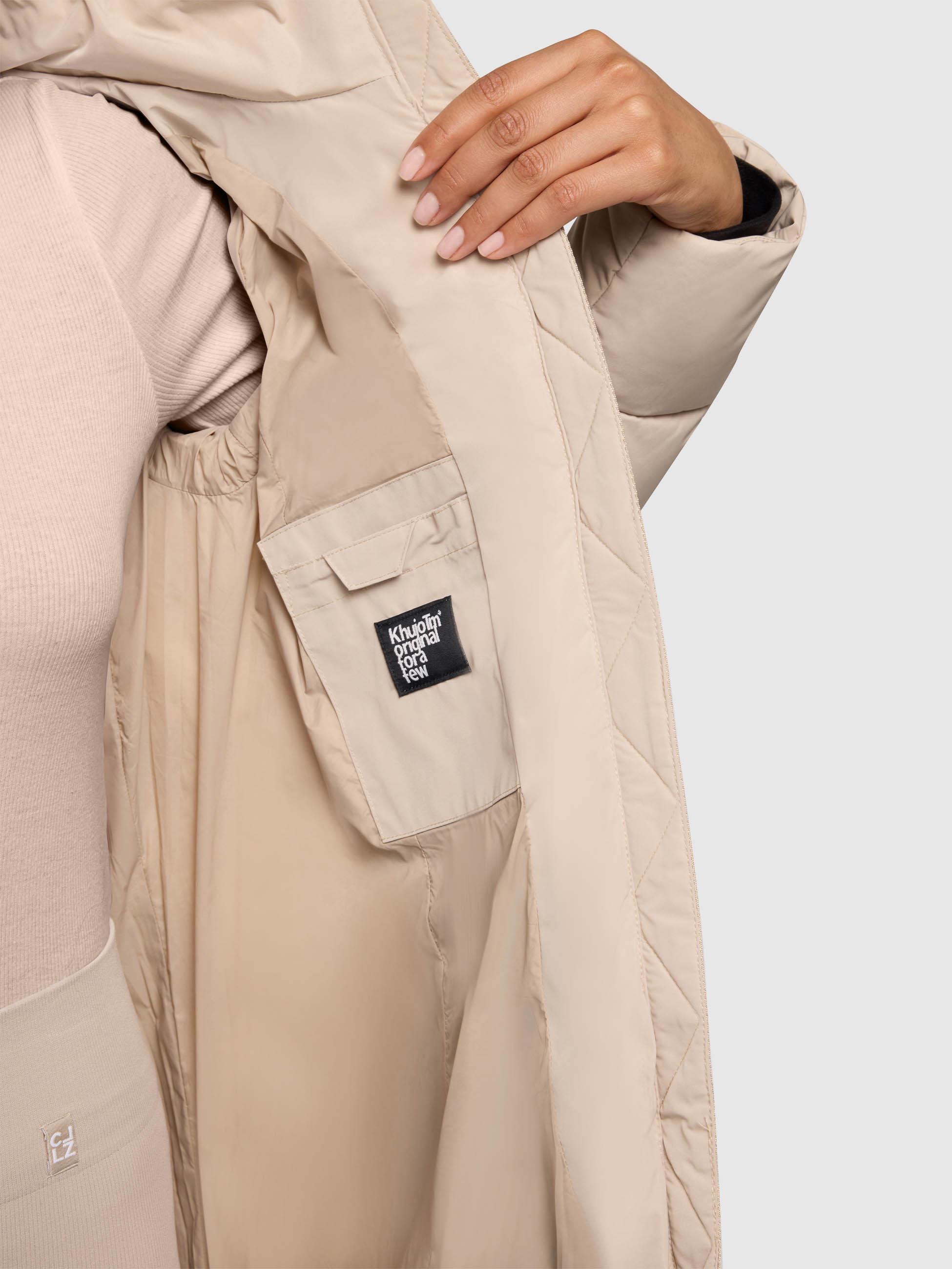 Winter Steppmantel mit Schlüsselanhänger "Darka2-YM" Feather Beige