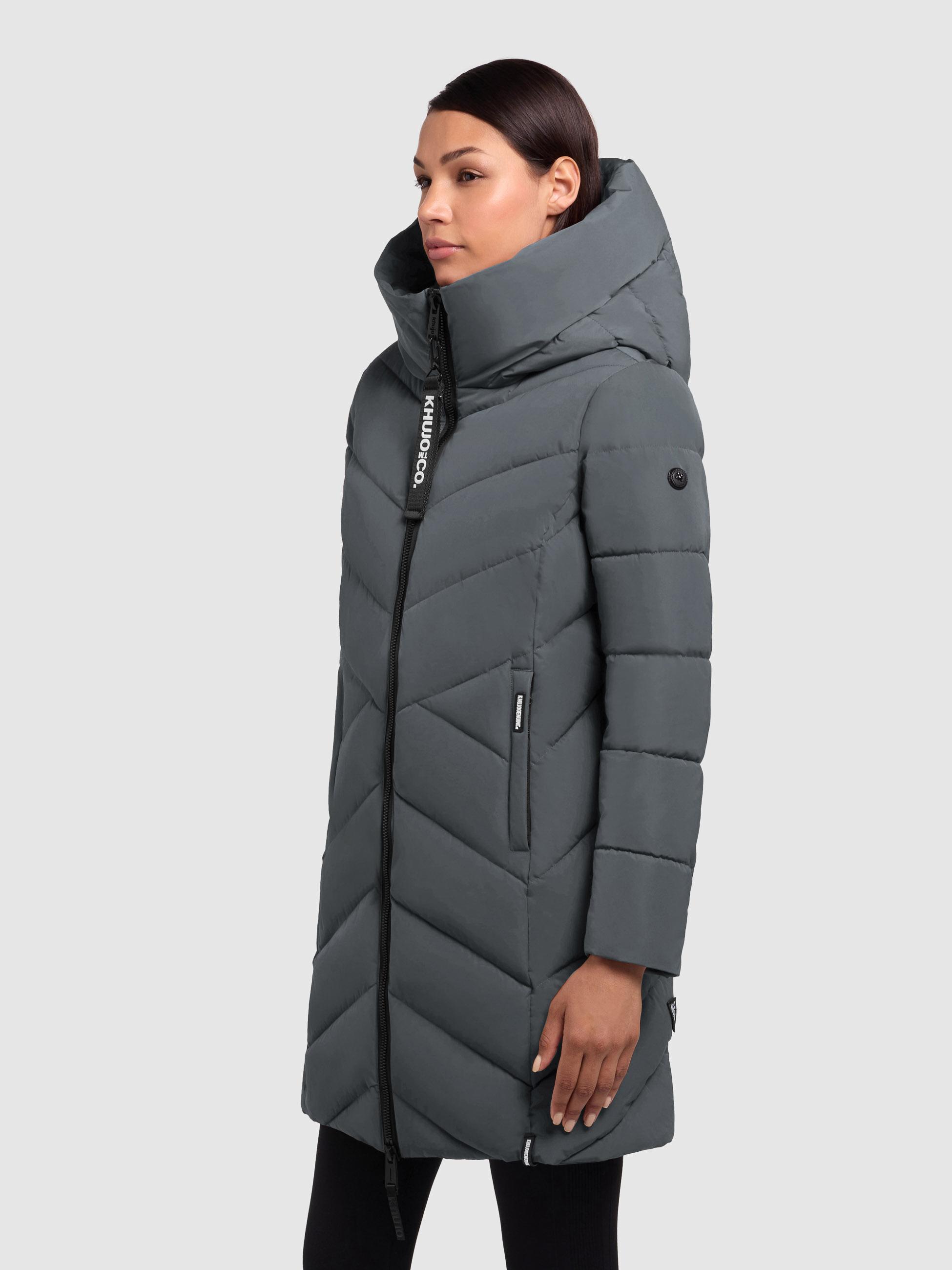 Winter Steppmantel mit Schlüsselanhänger "Darka2-YM" Foam Green