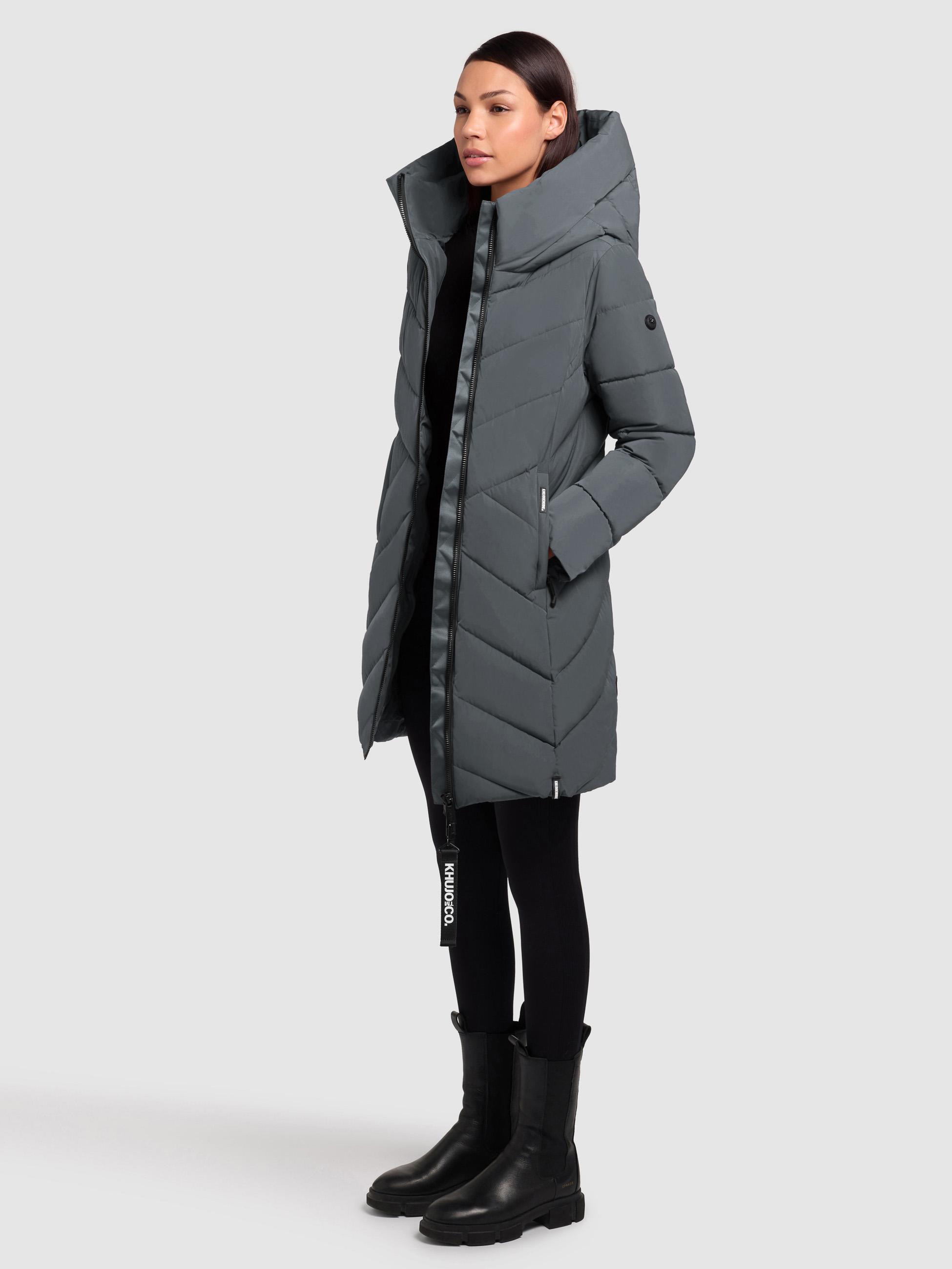 Winter Steppmantel mit Schlüsselanhänger "Darka2-YM" Foam Green