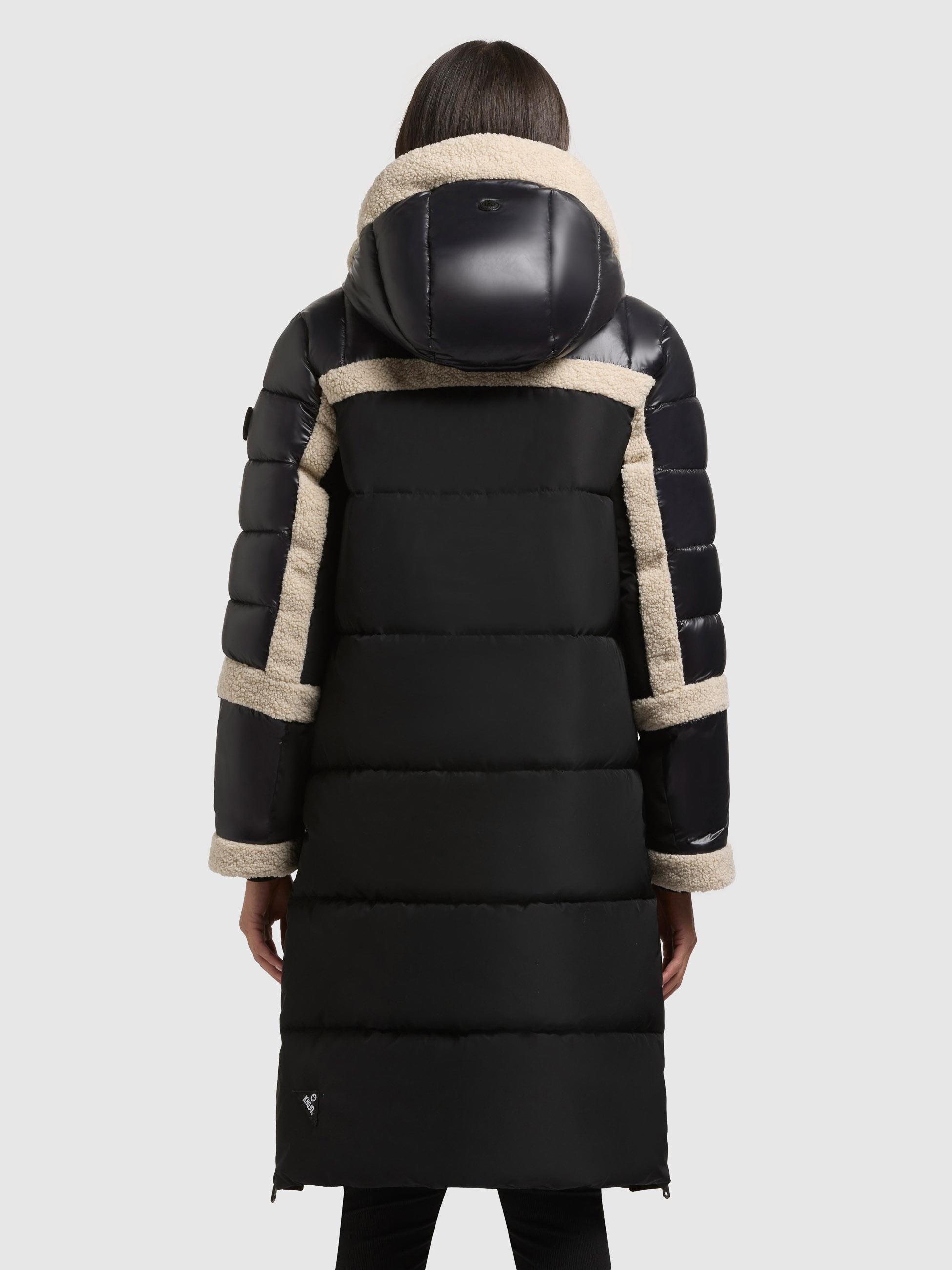Wintermantel mit Plüsch-Elementen "Desna2" Black