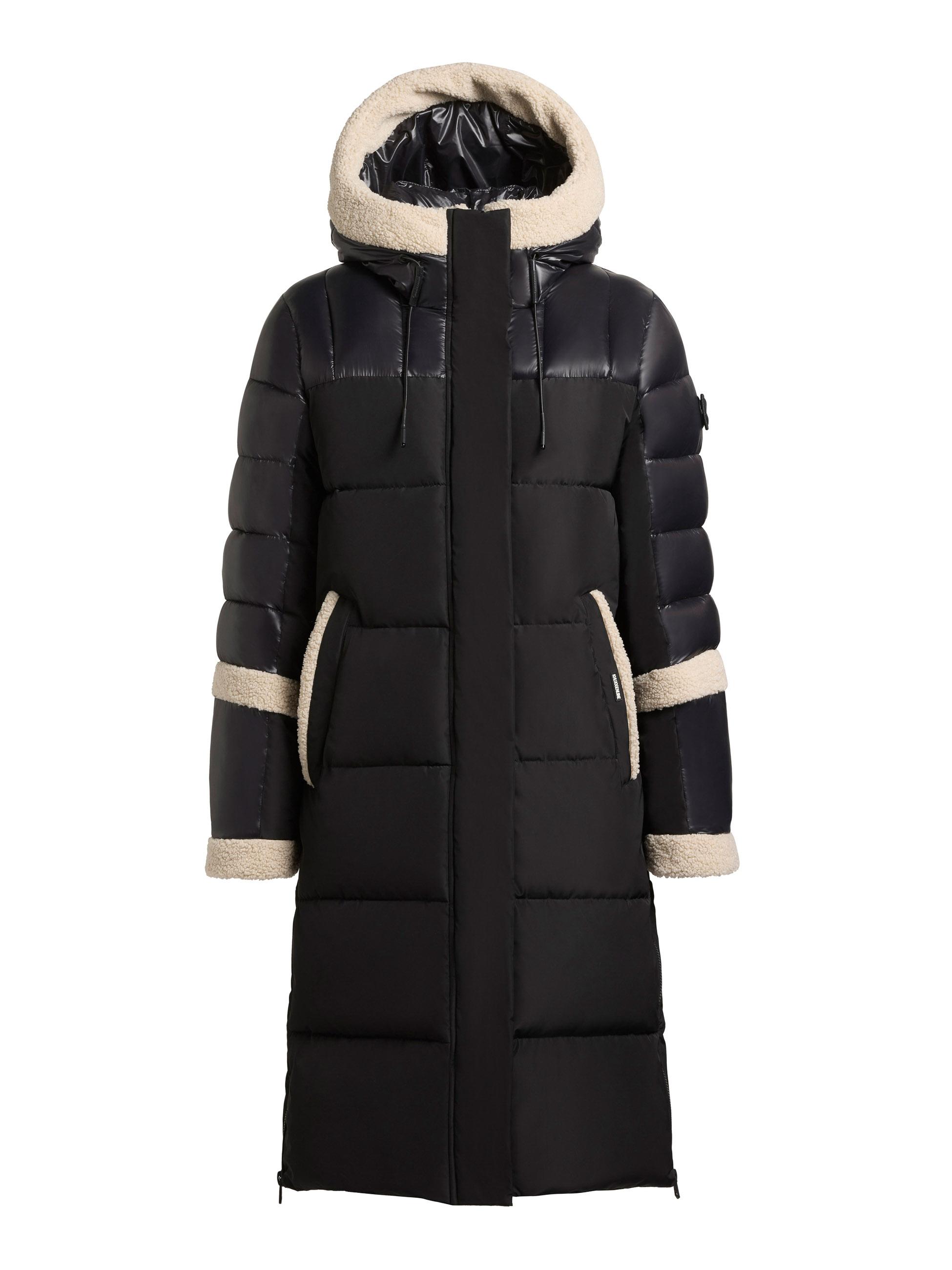 Wintermantel mit Plüsch-Elementen "Desna2" Black