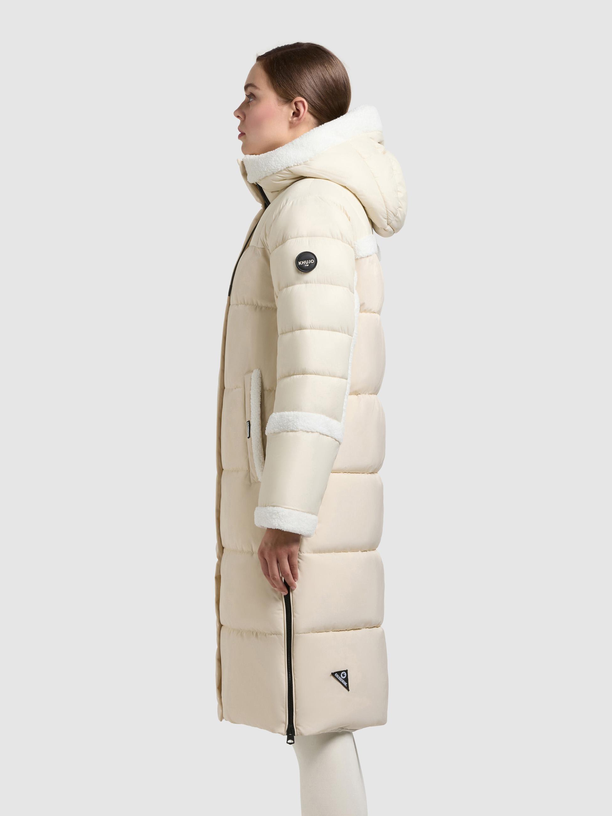 Wintermantel mit Plüsch-Elementen "Desna2" Cotton Cream