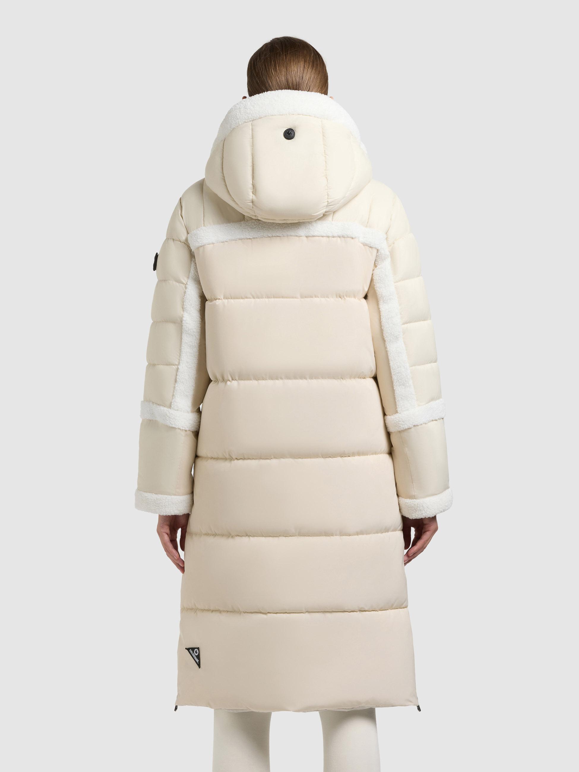 Wintermantel mit Plüsch-Elementen "Desna2" Cotton Cream