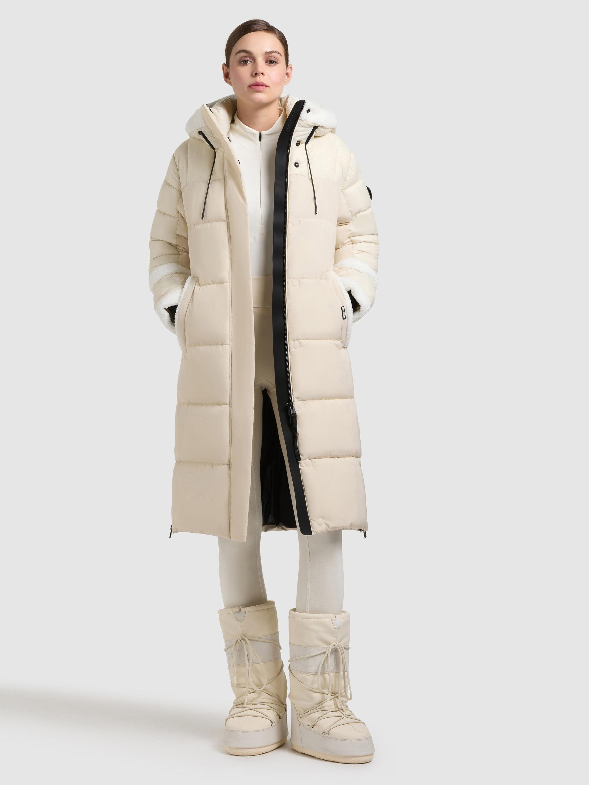 Wintermantel mit Plüsch-Elementen "Desna2" Cotton Cream