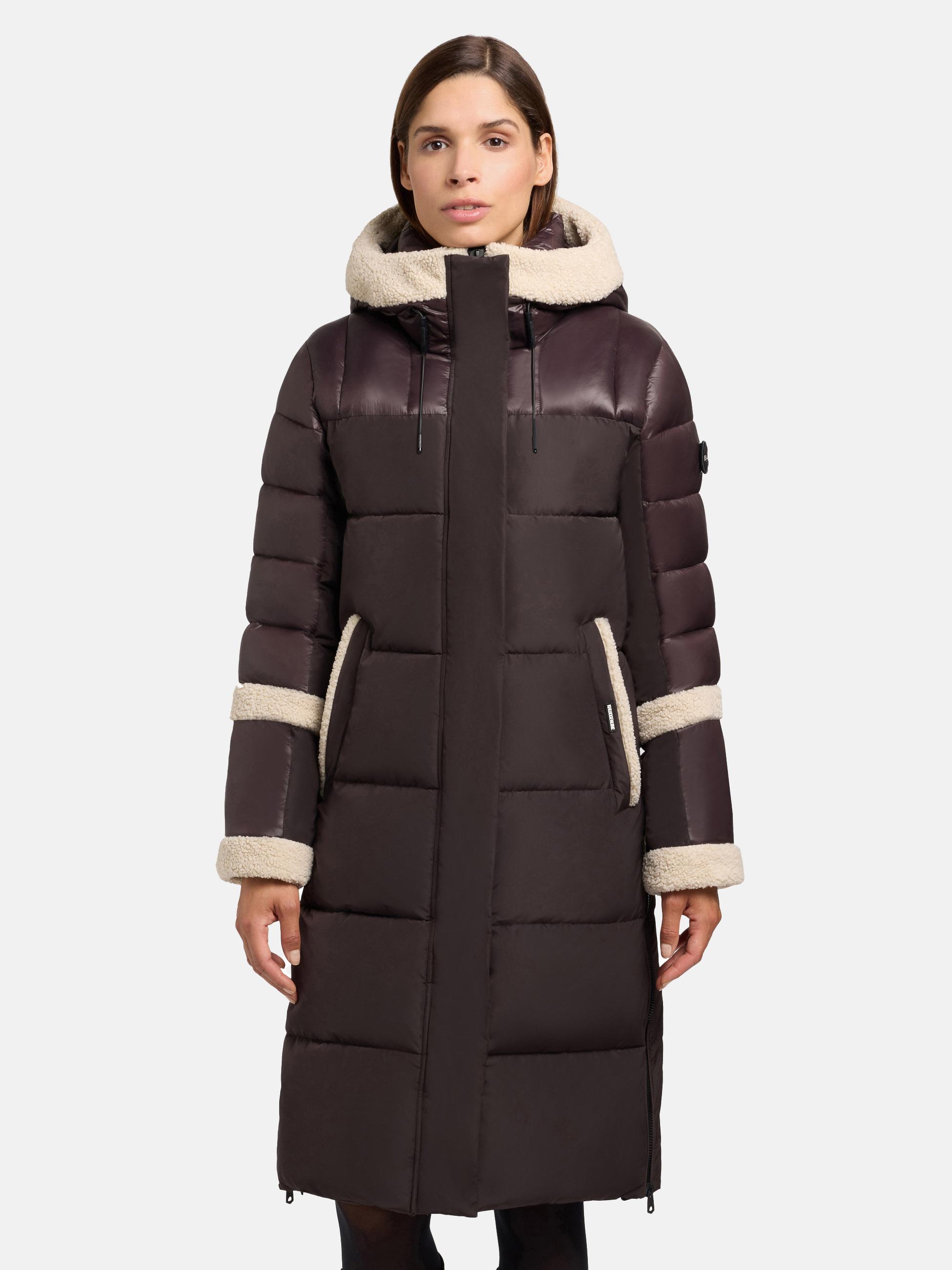 Wintermantel mit Plüsch-Elementen "Desna2" Moody Plum