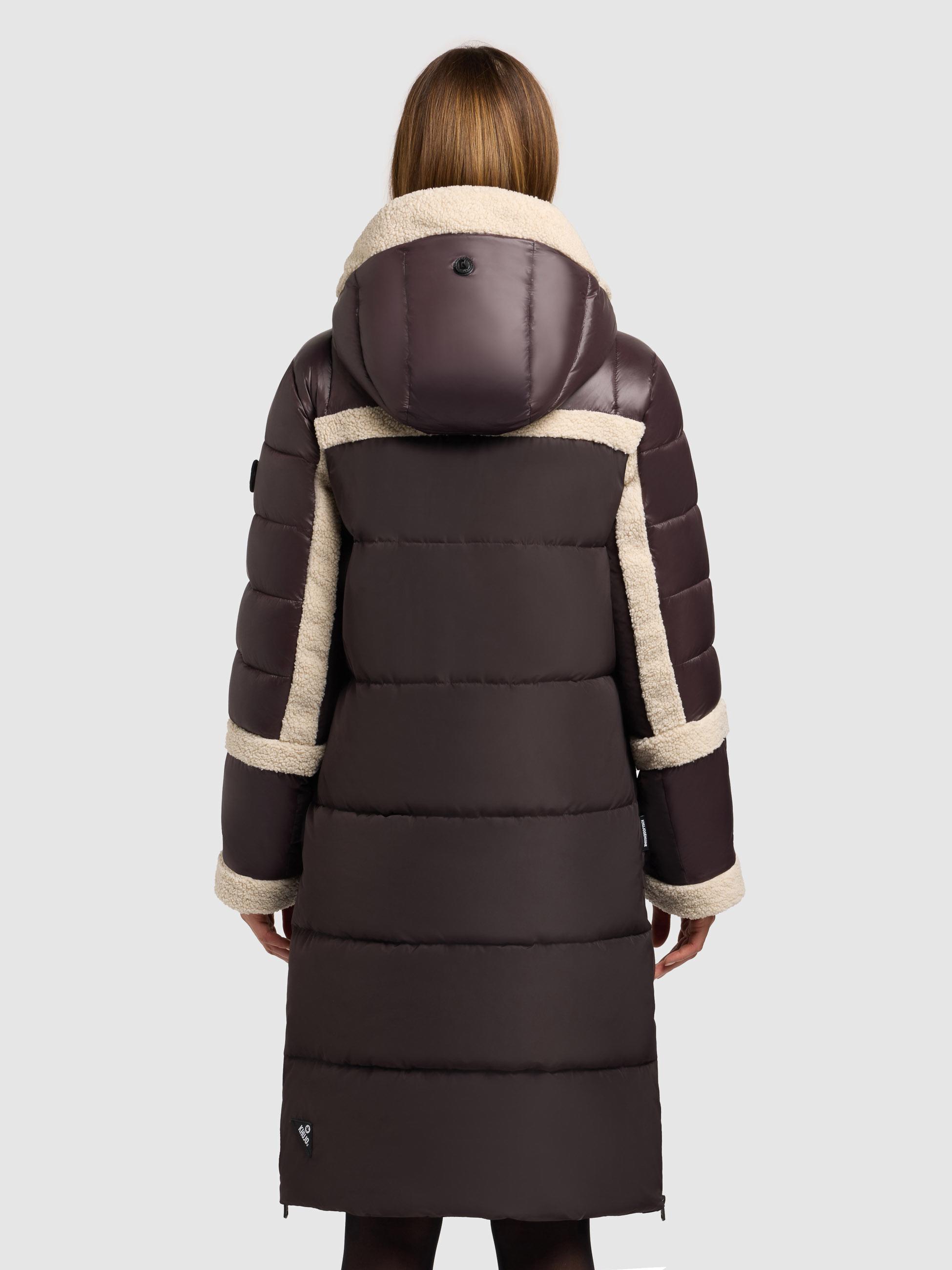 Wintermantel mit Plüsch-Elementen "Desna2" Moody Plum
